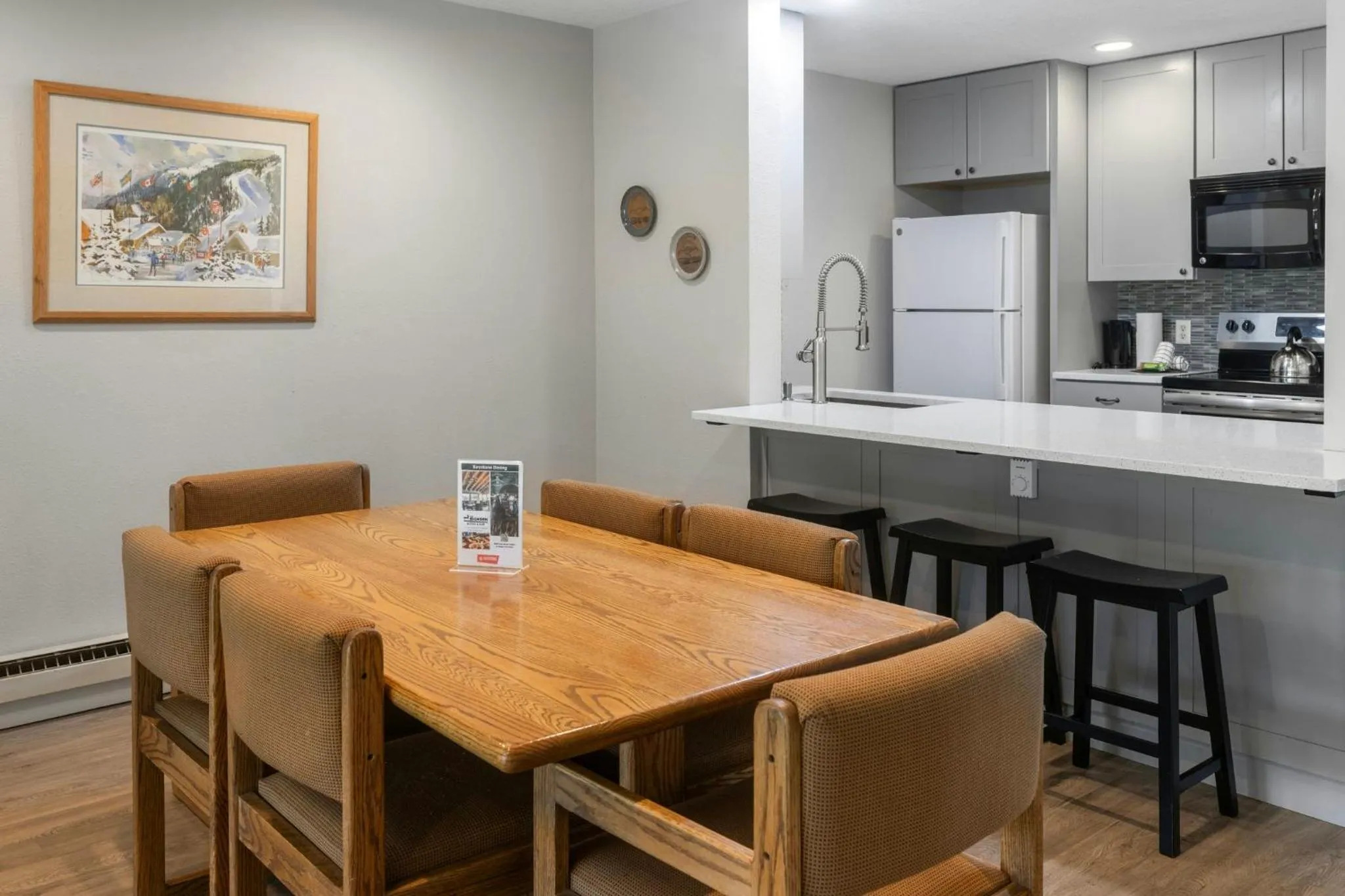 Dining area in Evergreen Condominiums by Vail Resorts