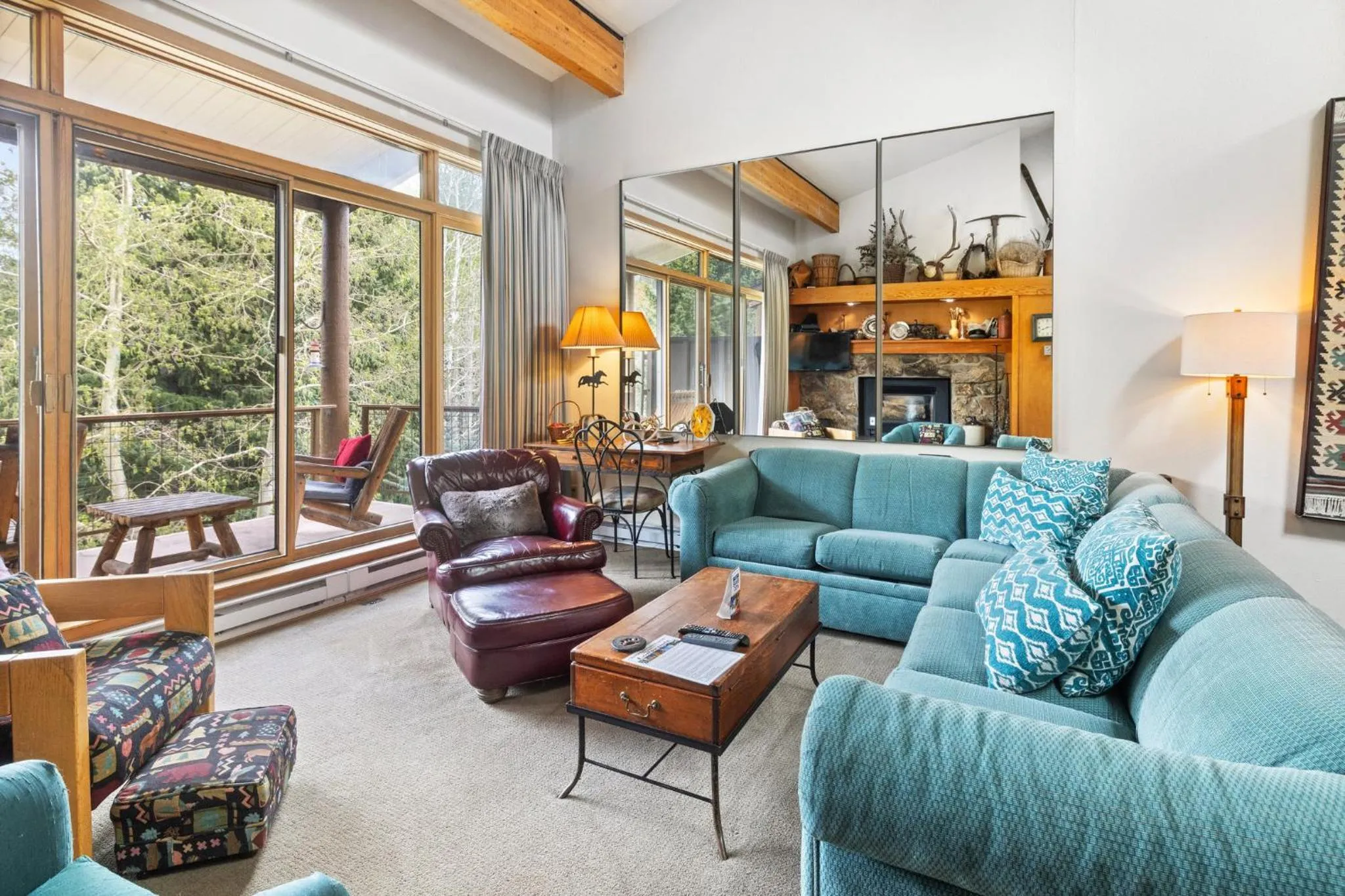 Living room in Evergreen Condominiums by Vail Resorts