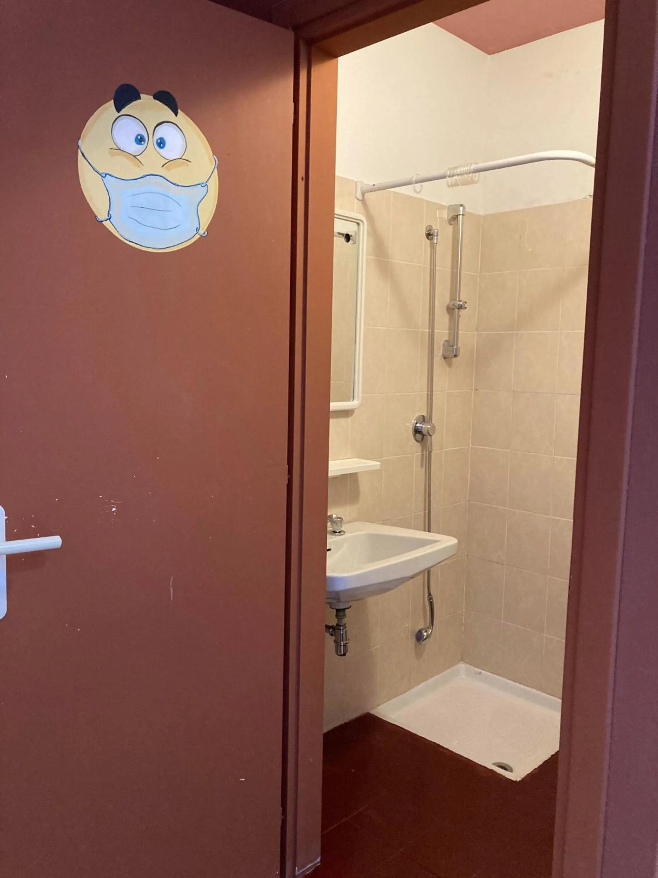 Bathroom in Route77 hostel