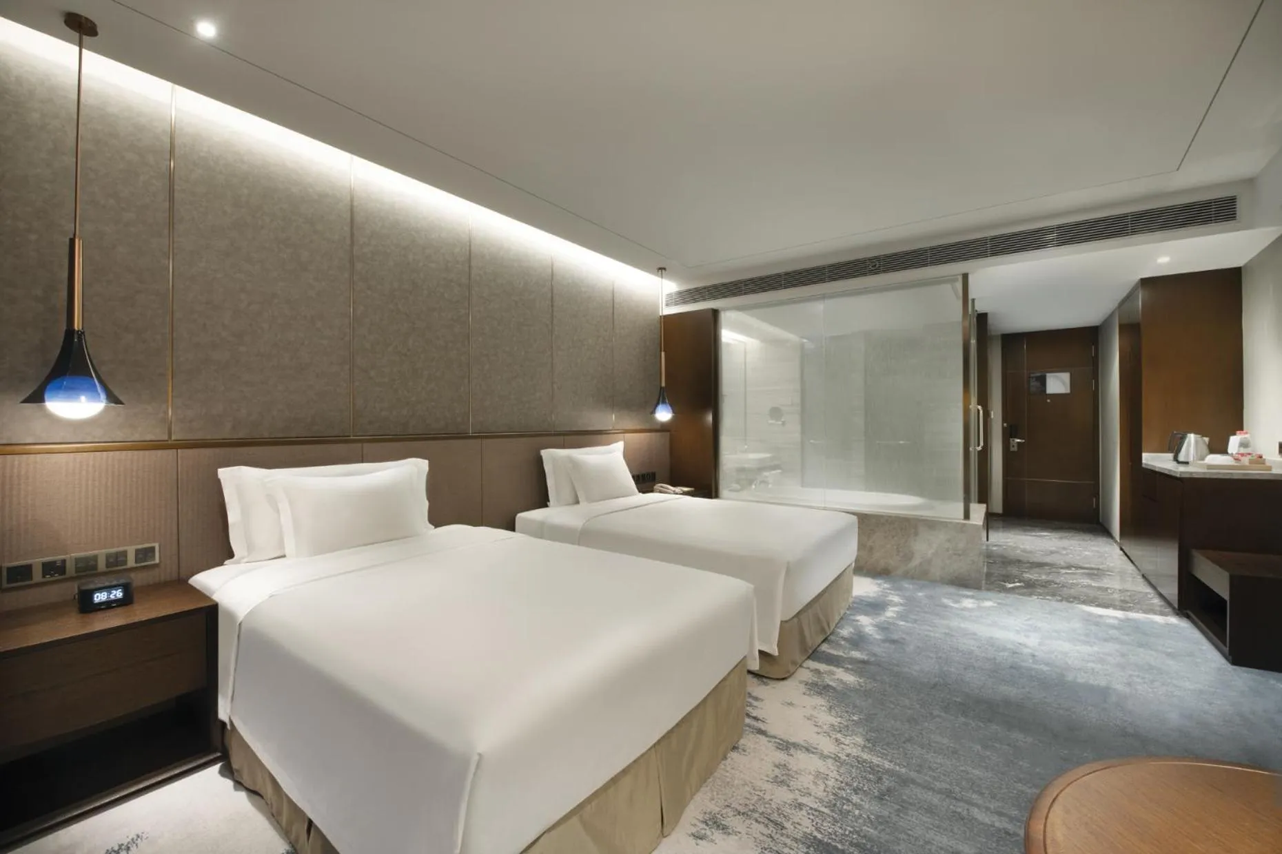 Bedroom, Bed in Grand Barony Qingdao Airport Hotel