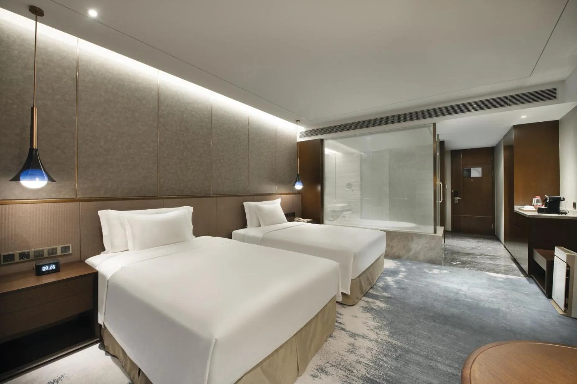 Bedroom, Bed in Grand Barony Qingdao Airport Hotel