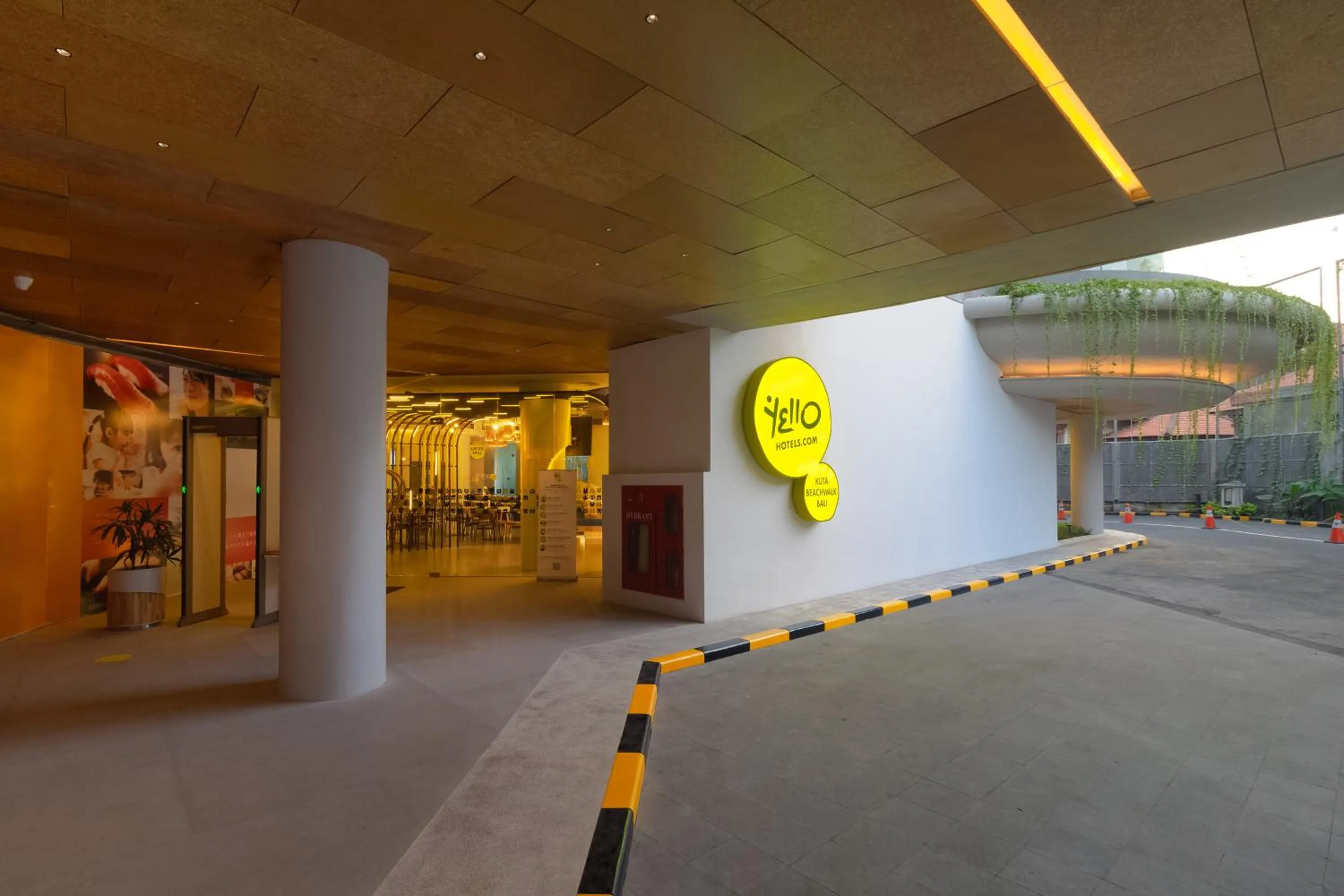 Facade/entrance in YELLO Hotel Kuta Beachwalk Bali