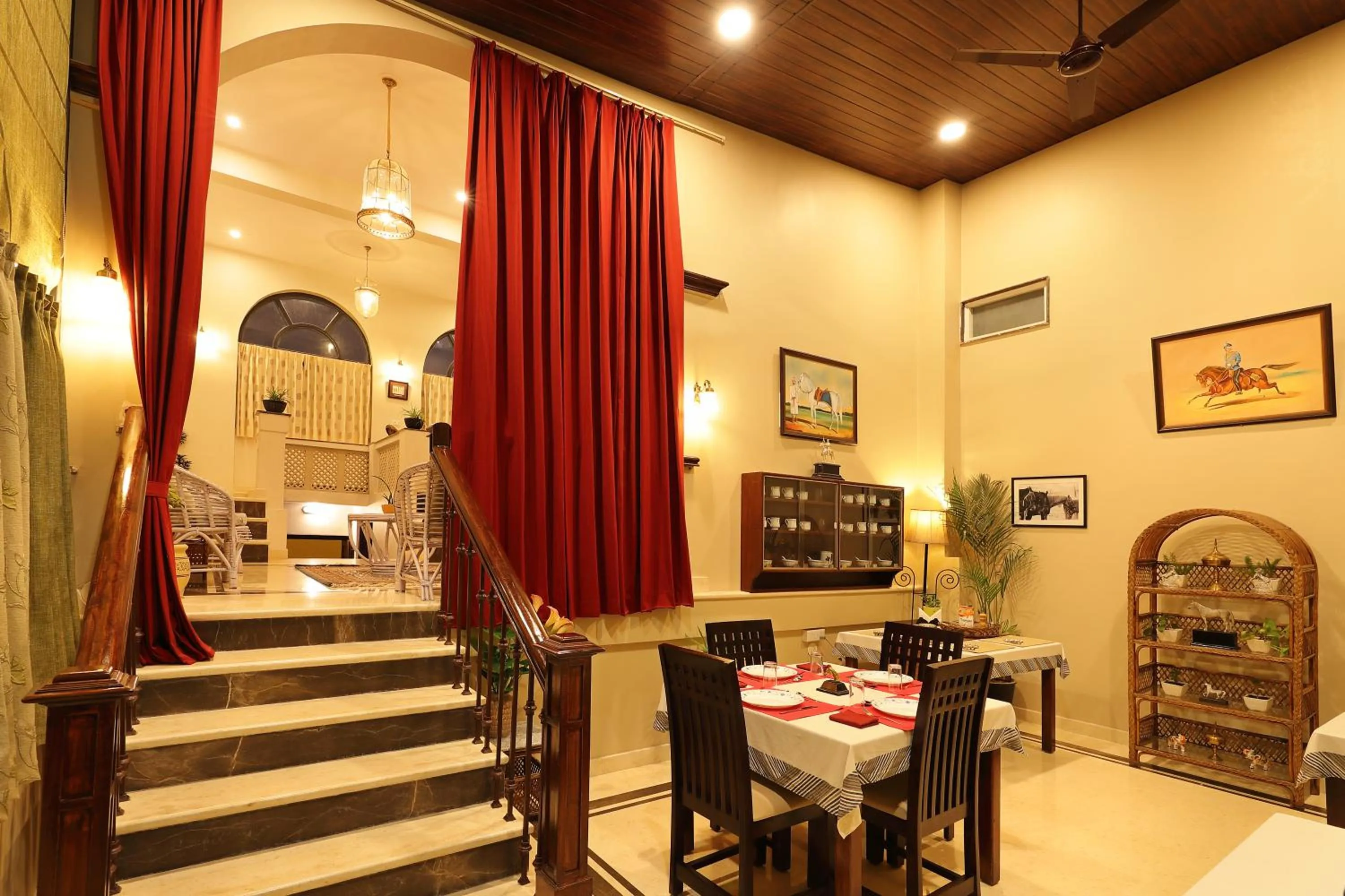 Dining area in The Cavalry - Abhay Niwas