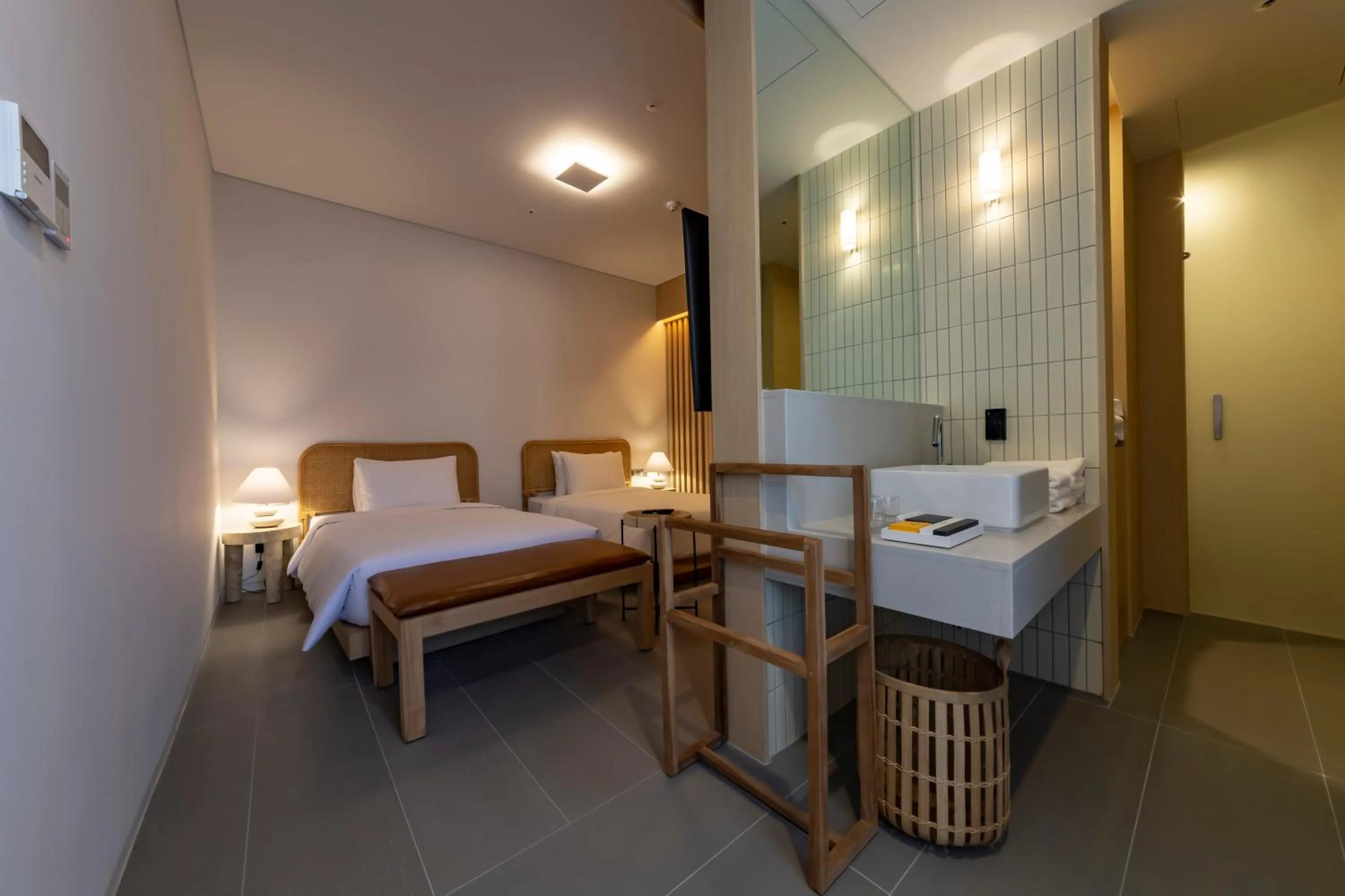 Decorative detail, Bed in Hound Hotel Haeundae Signature