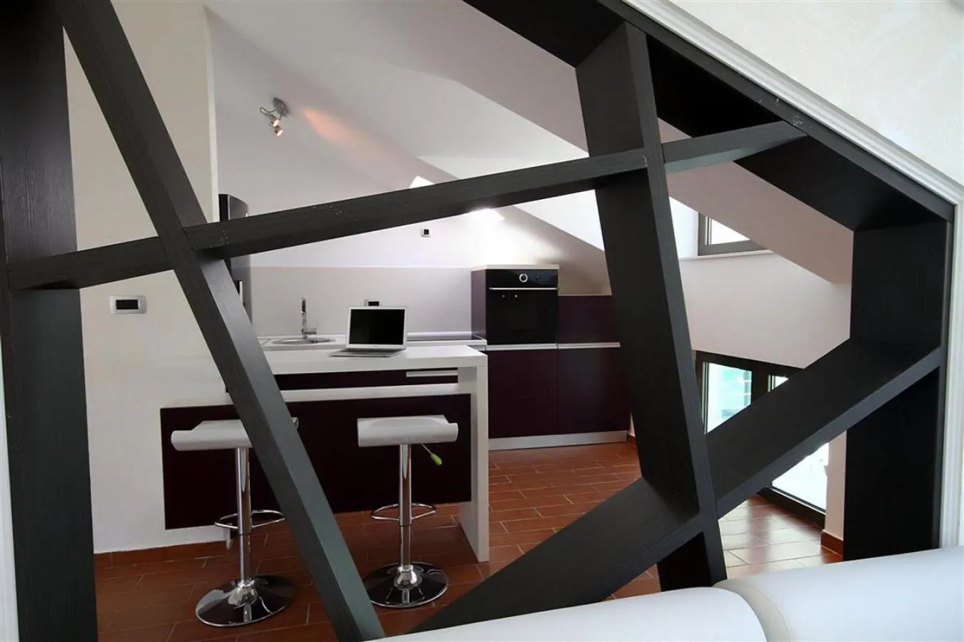 Kitchen or kitchenette, Bed in Domador Rooms & Apartments