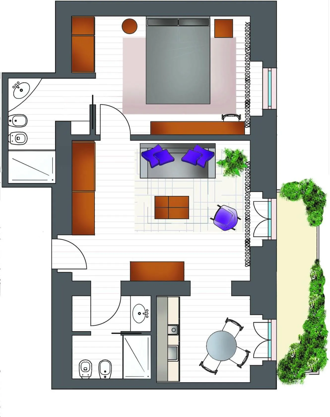 Floor plan in Ariosto Social Club