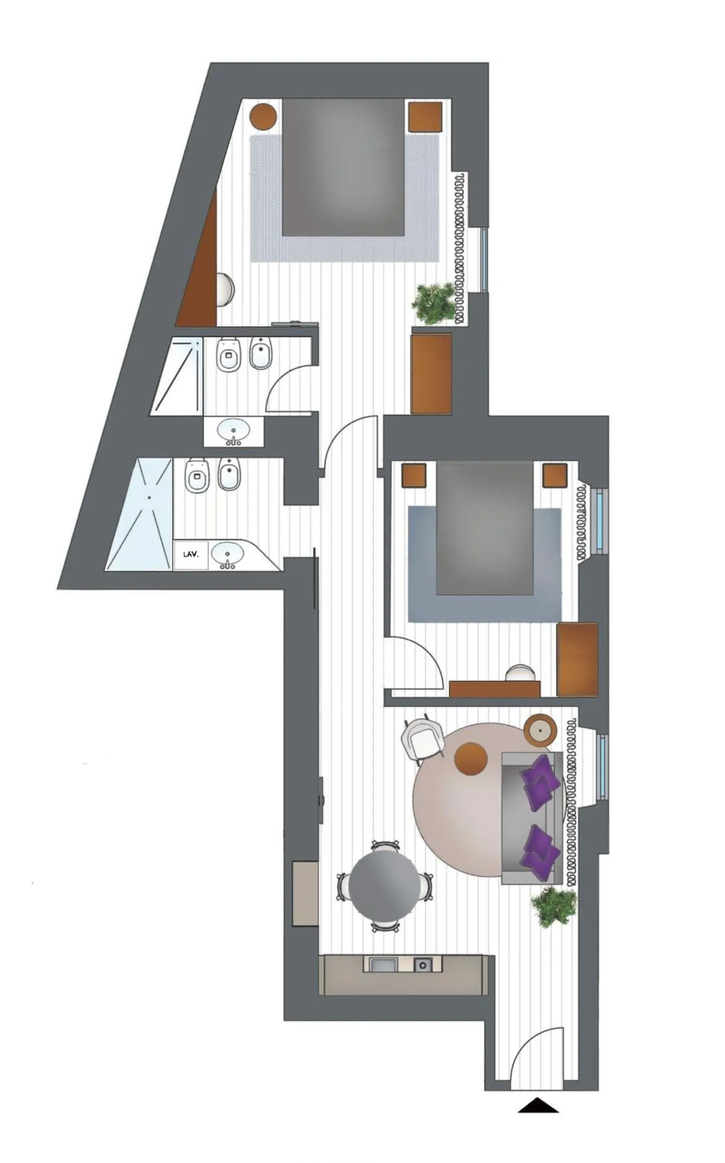 Floor plan in Ariosto Social Club