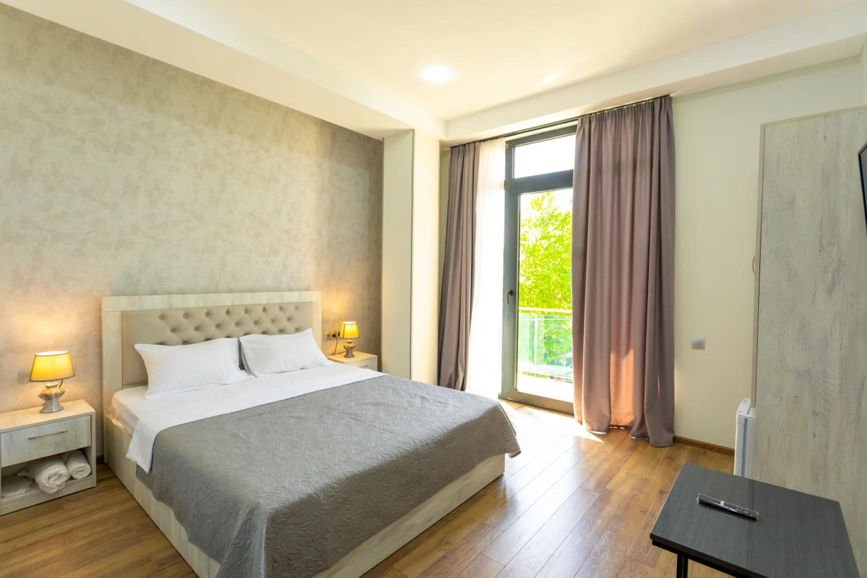 Bed in Hotel Rustaveli