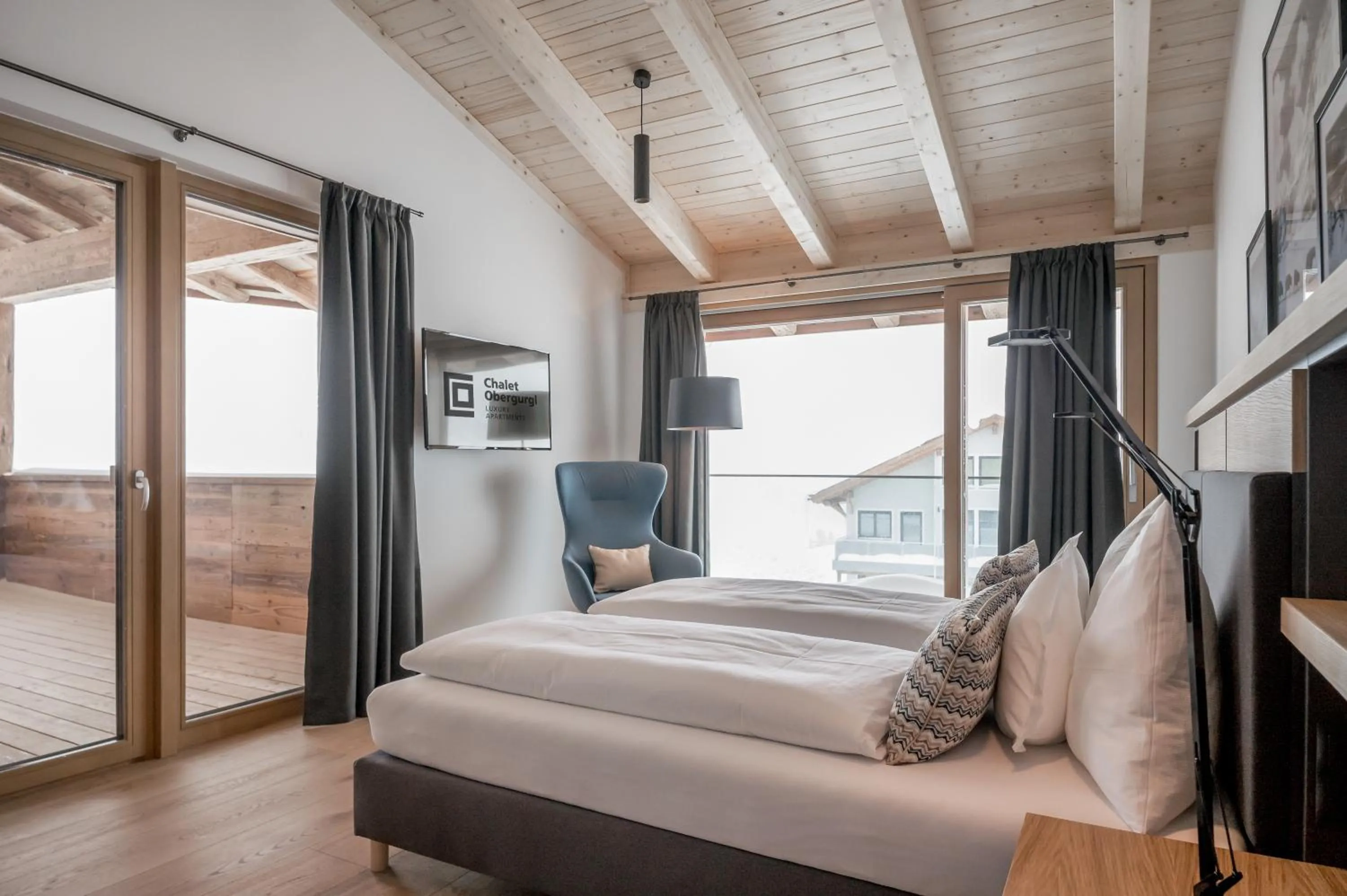 Bed in Chalet Obergurgl Luxury Apartments