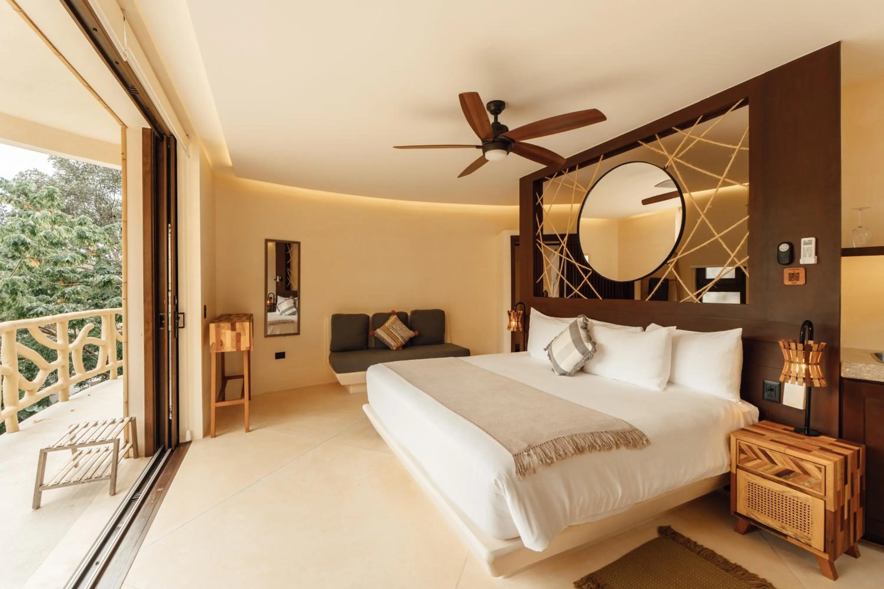 Bed in Kan Tulum Hotel