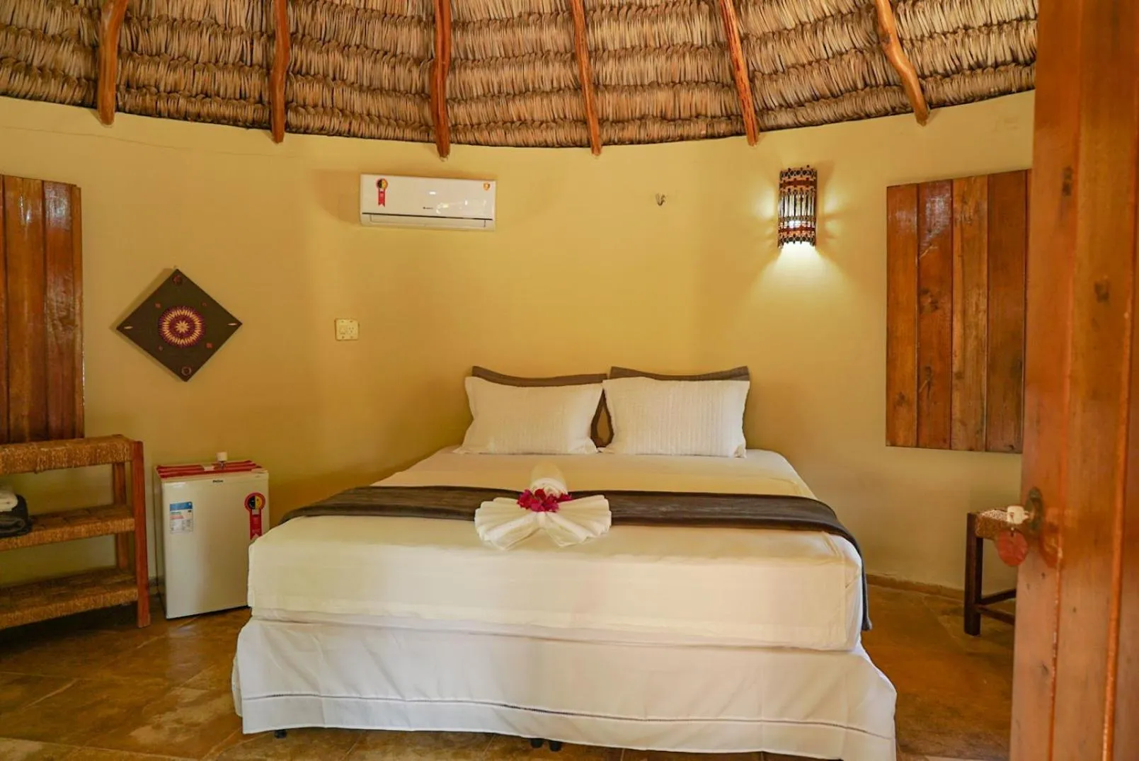 Bed in Pousada Rota dos Ventos