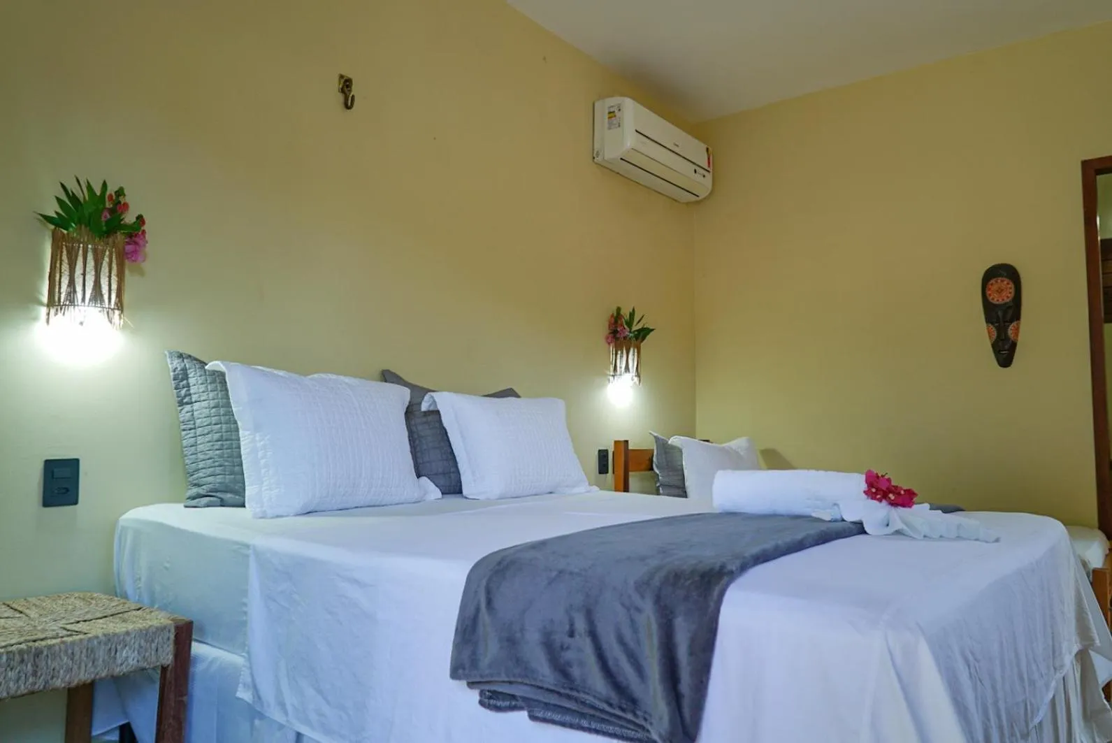 Bed in Pousada Rota dos Ventos