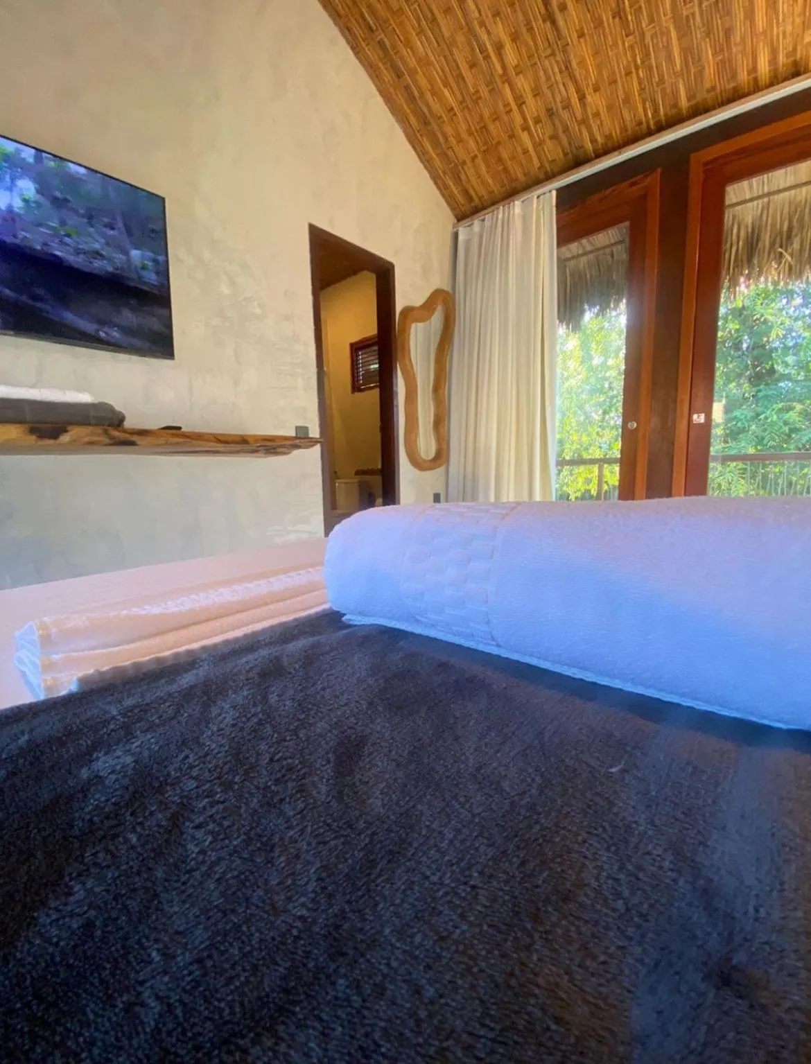 Bed in Pousada Rota dos Ventos