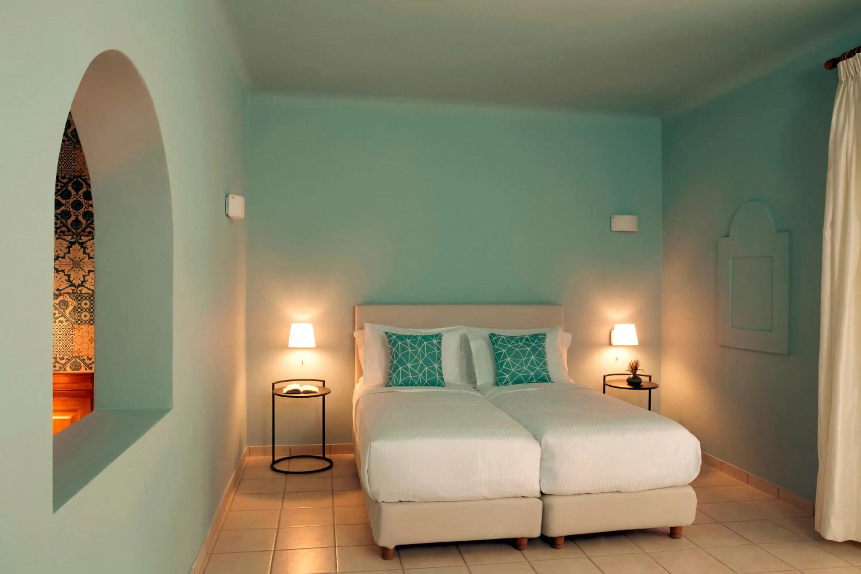 Bed in Zeus Eretria Resort