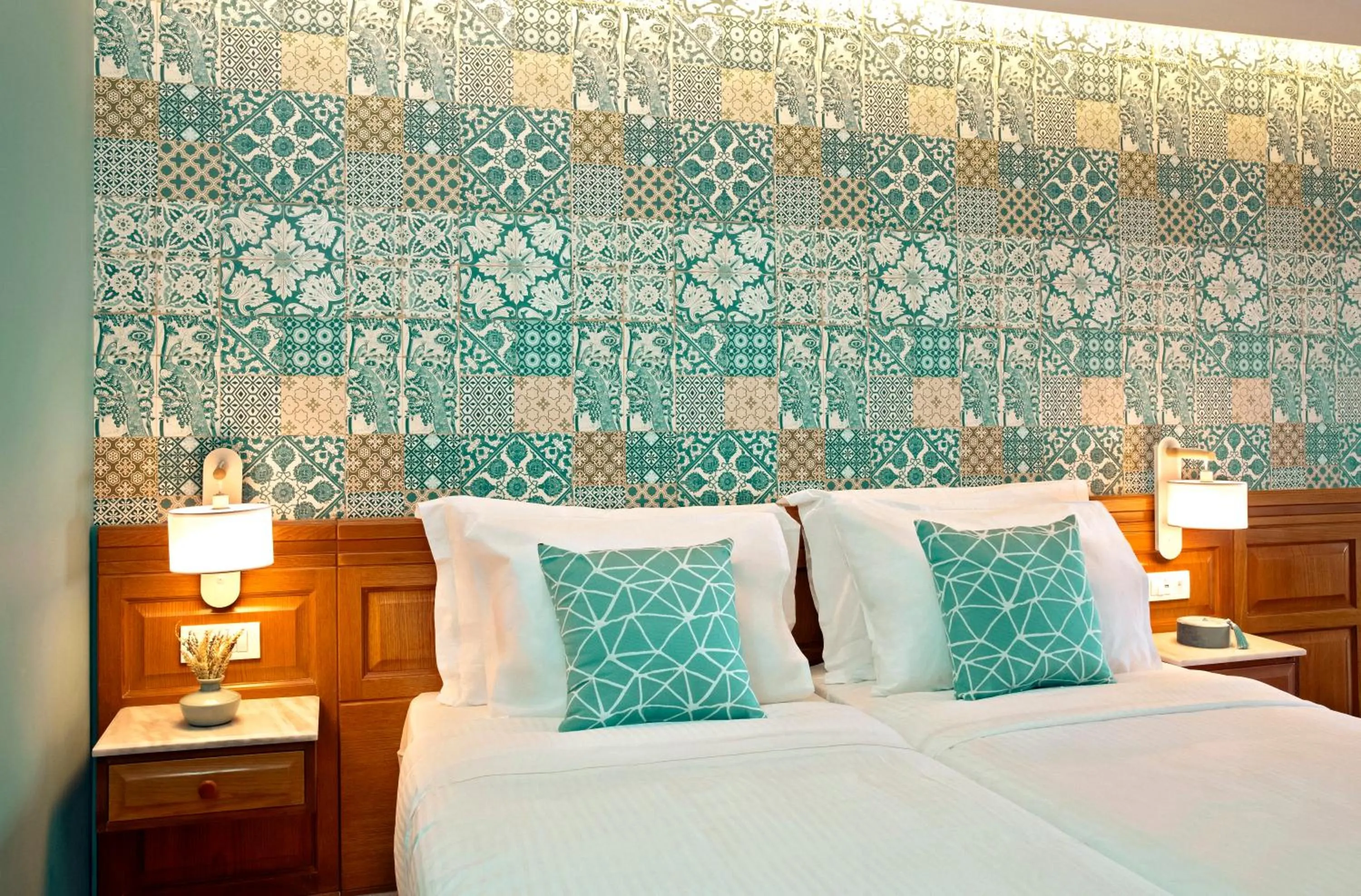 Bed in Zeus Eretria Resort