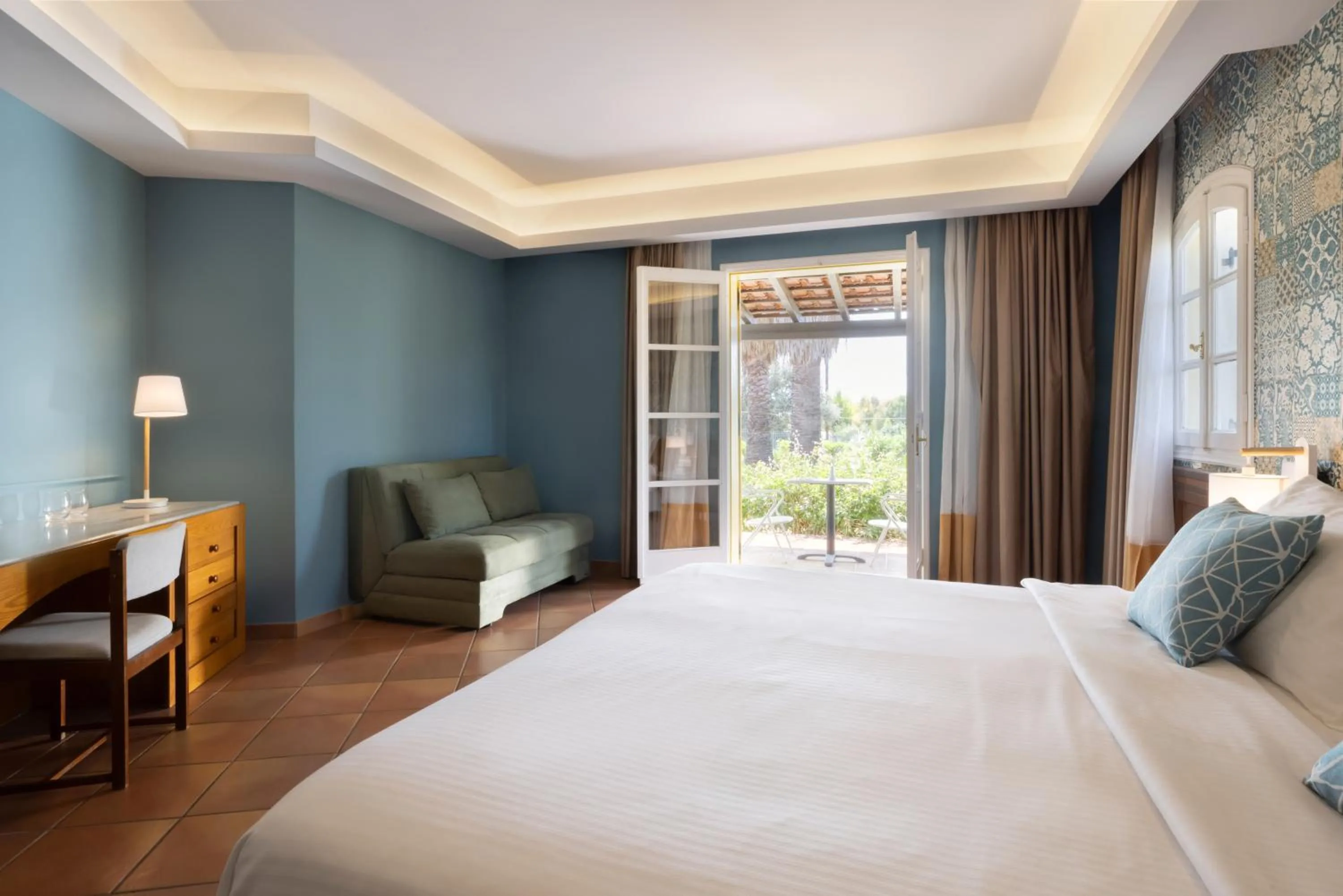 Bed in Zeus Eretria Resort