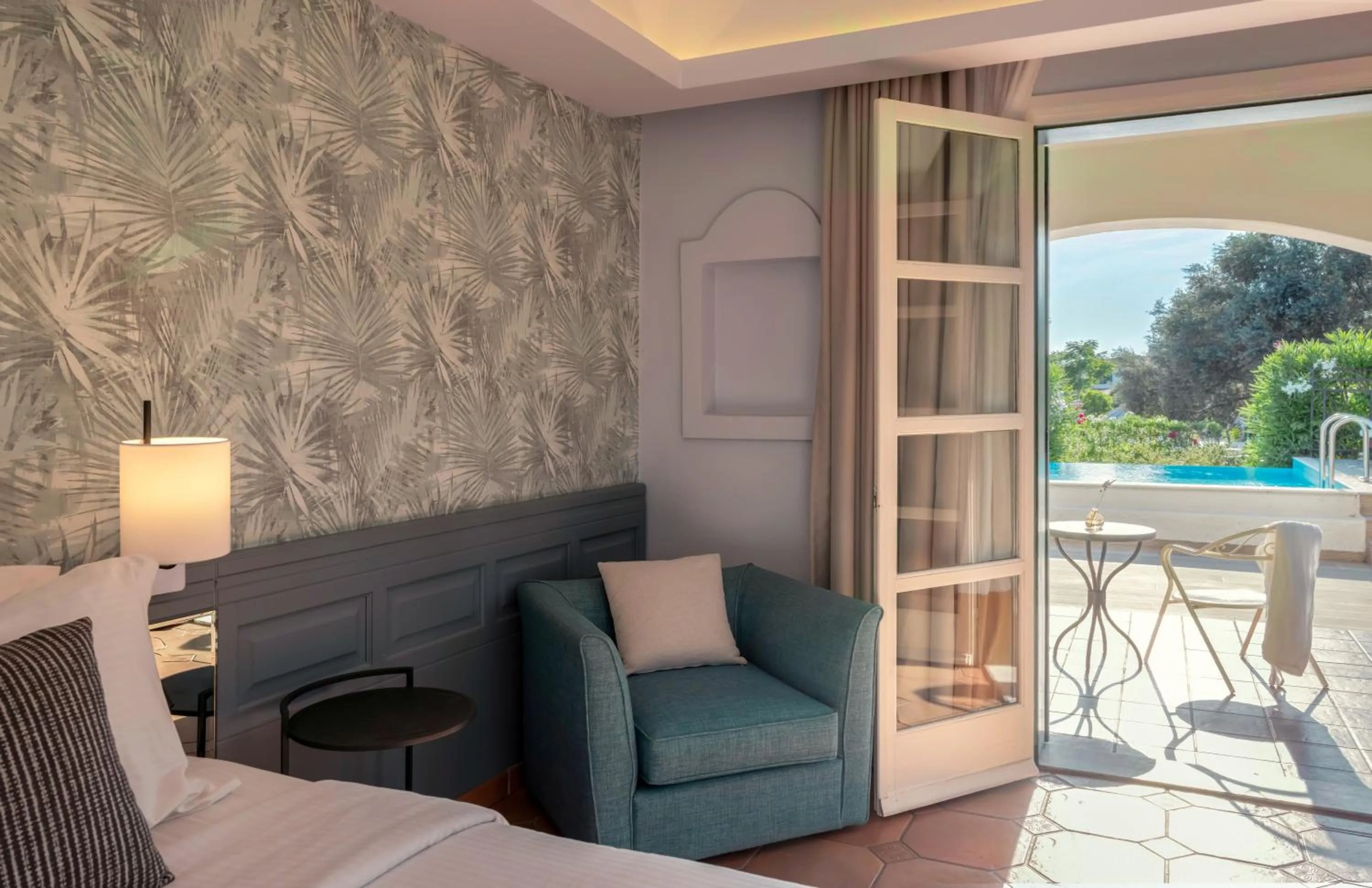 Bed in Zeus Eretria Resort