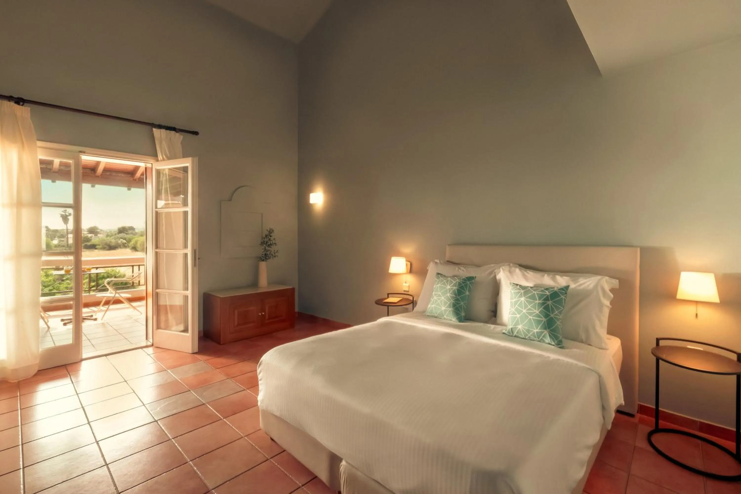 Bed in Zeus Eretria Resort