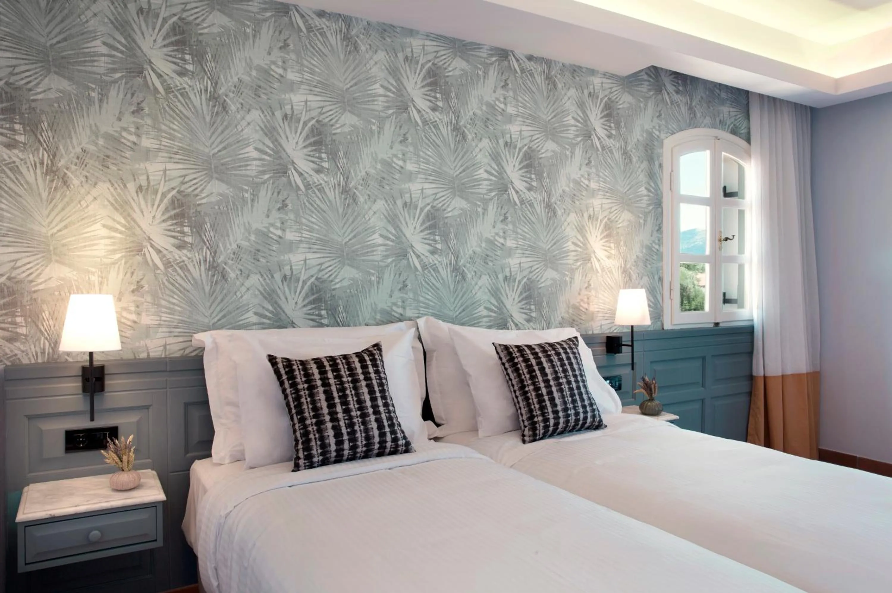 Bed in Zeus Eretria Resort