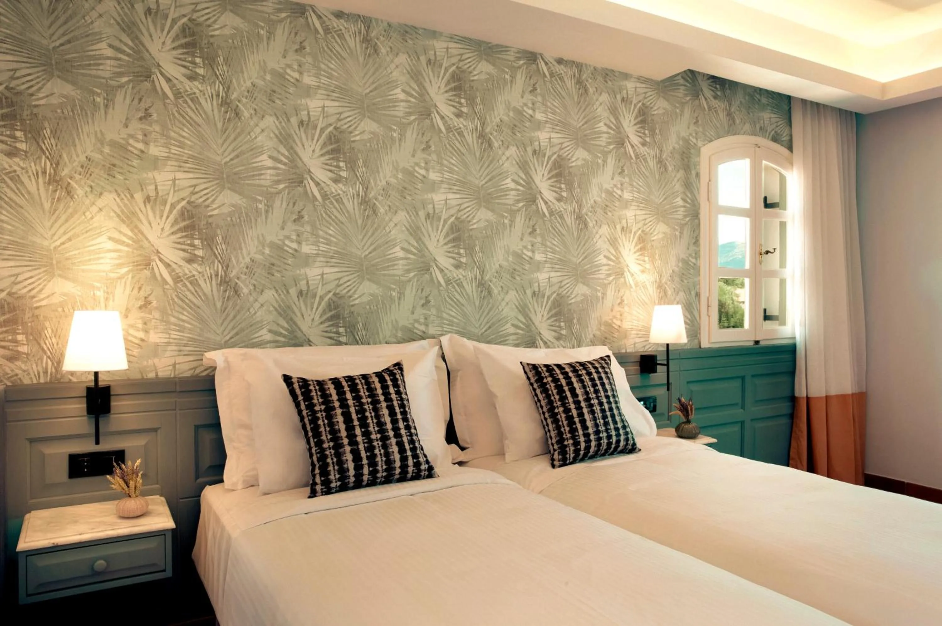 Bed in Zeus Eretria Resort