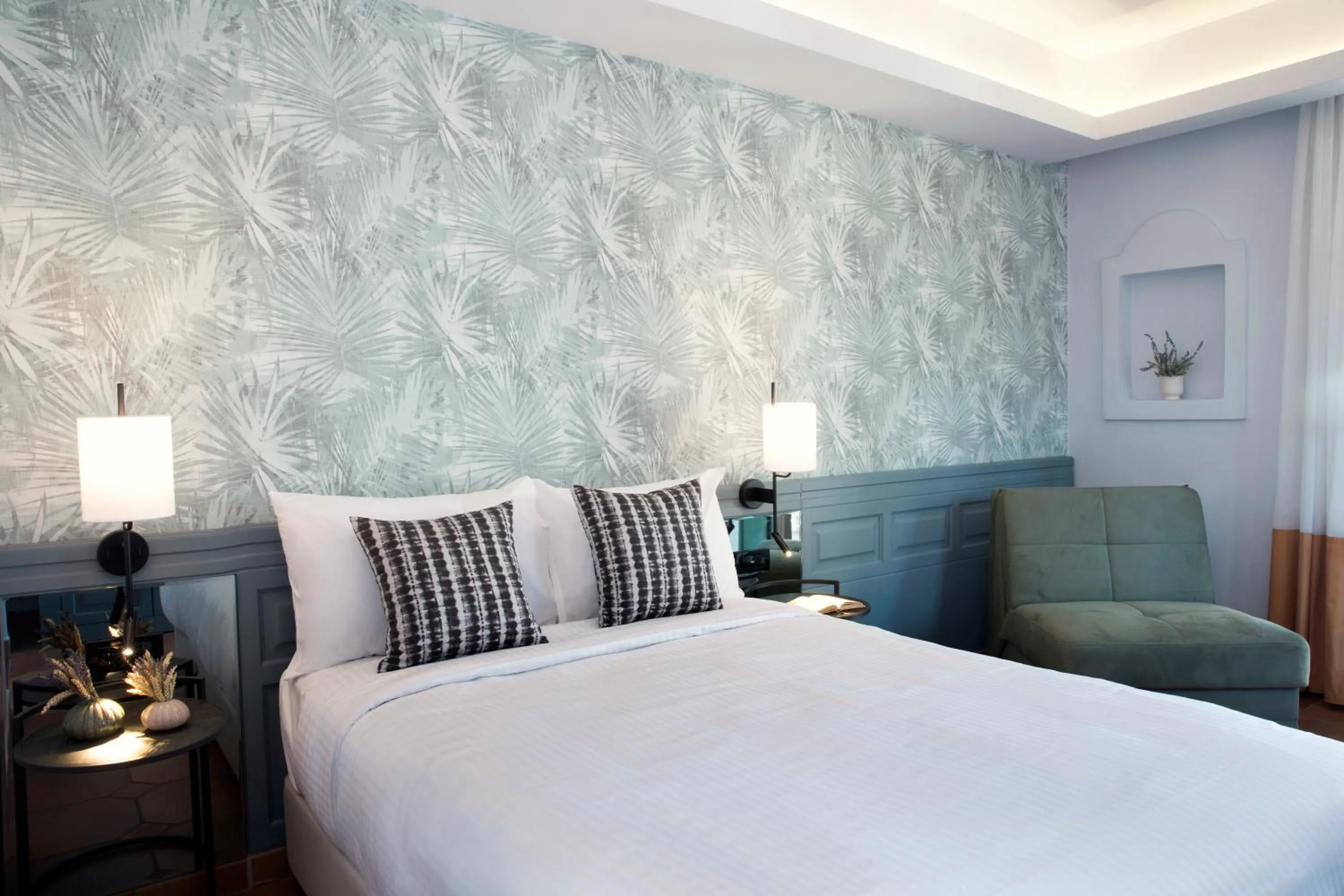 Bed in Zeus Eretria Resort