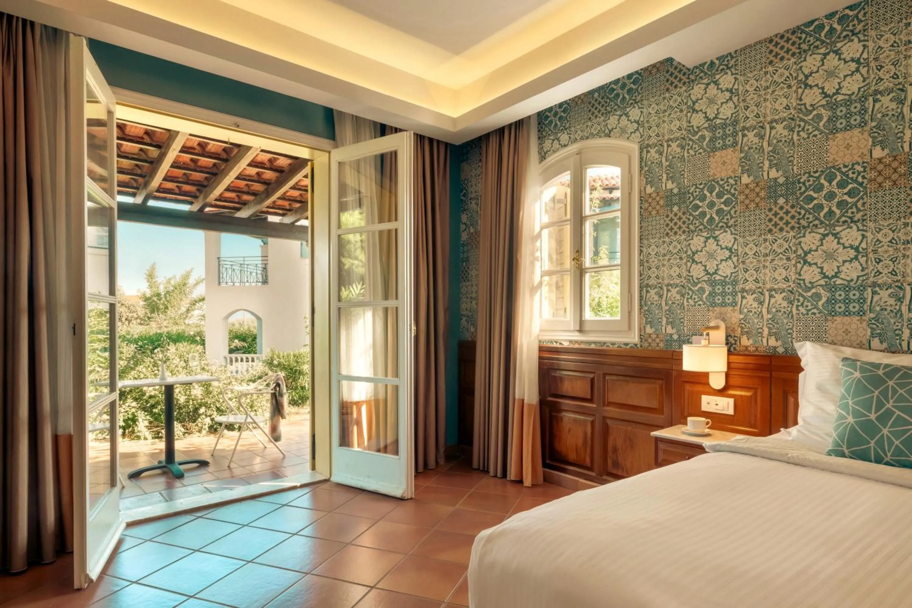 Bed in Zeus Eretria Resort