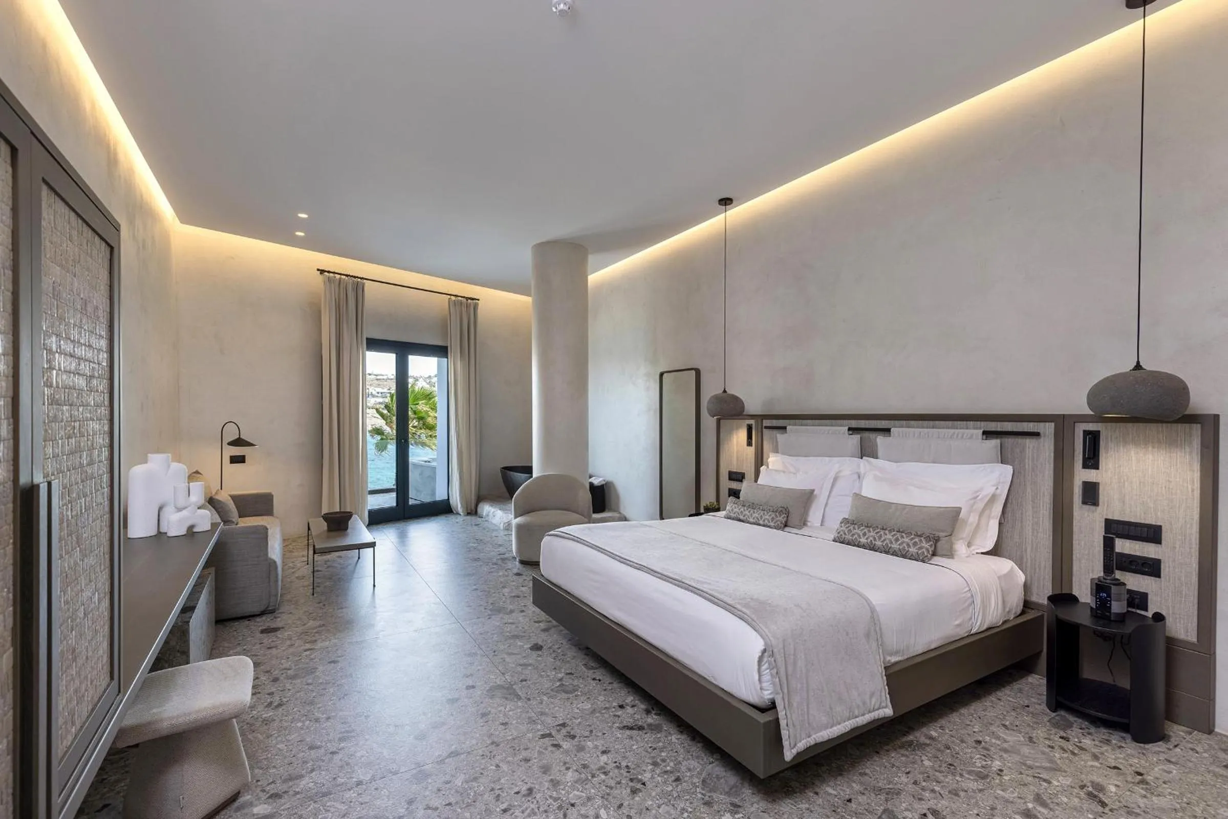 Bedroom, Bed in Aeonic Suites and Spa