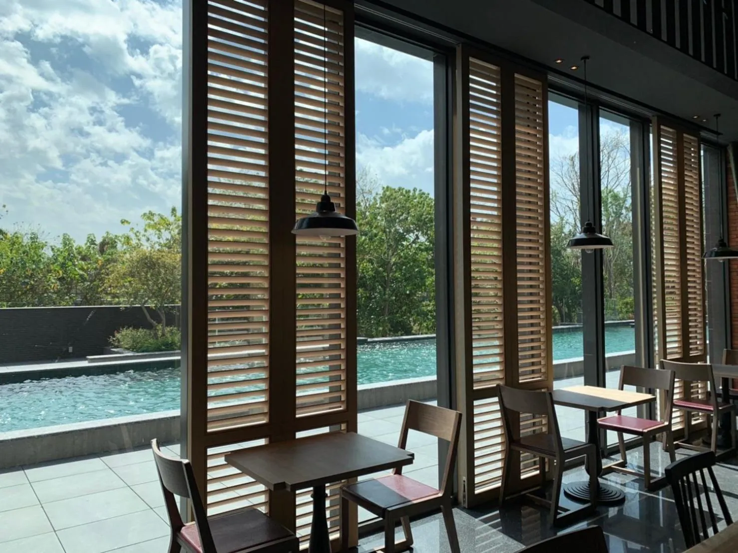 Garden view in Just Sleep Tainan Hushan