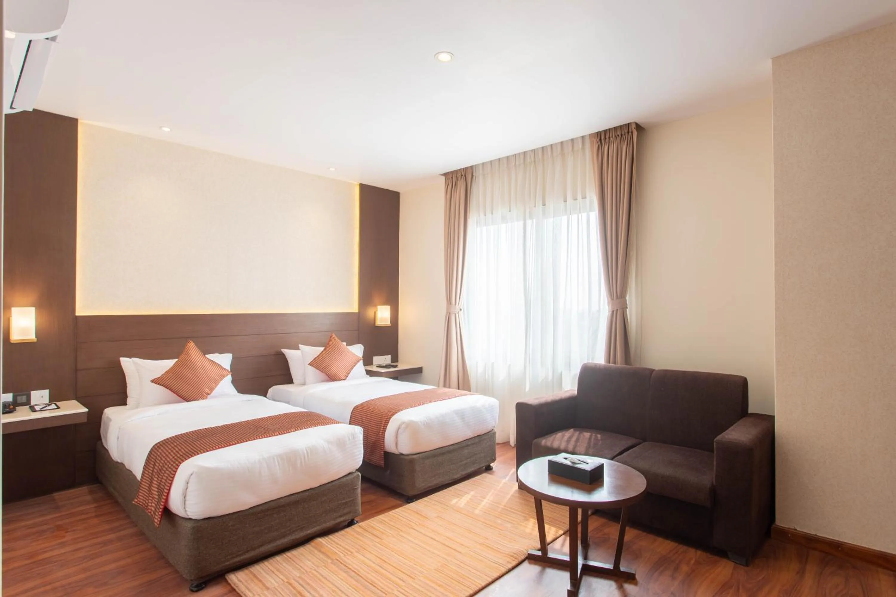 Bed in Hotel Da Flamingo