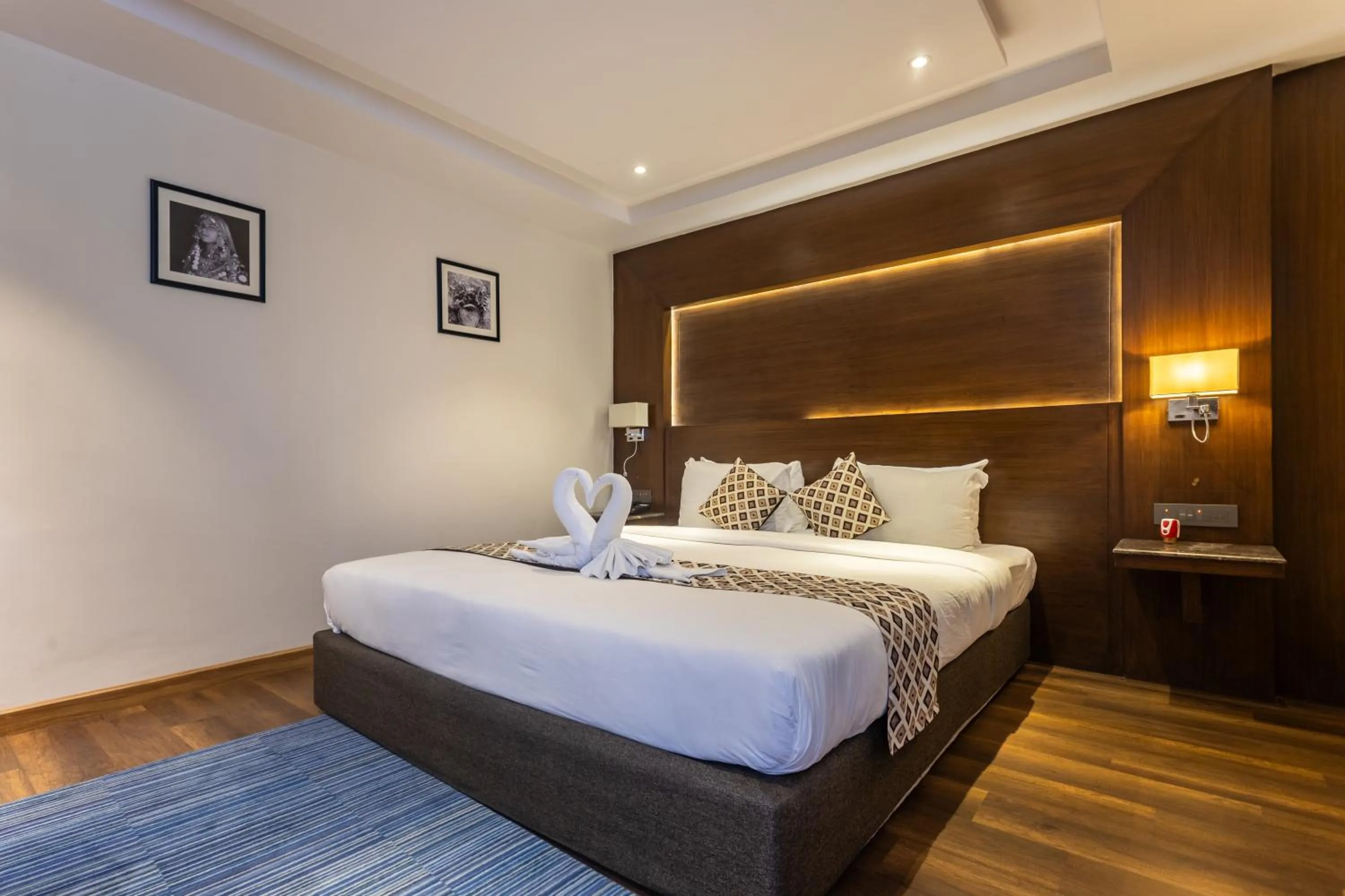 Bed in Hotel Da Flamingo