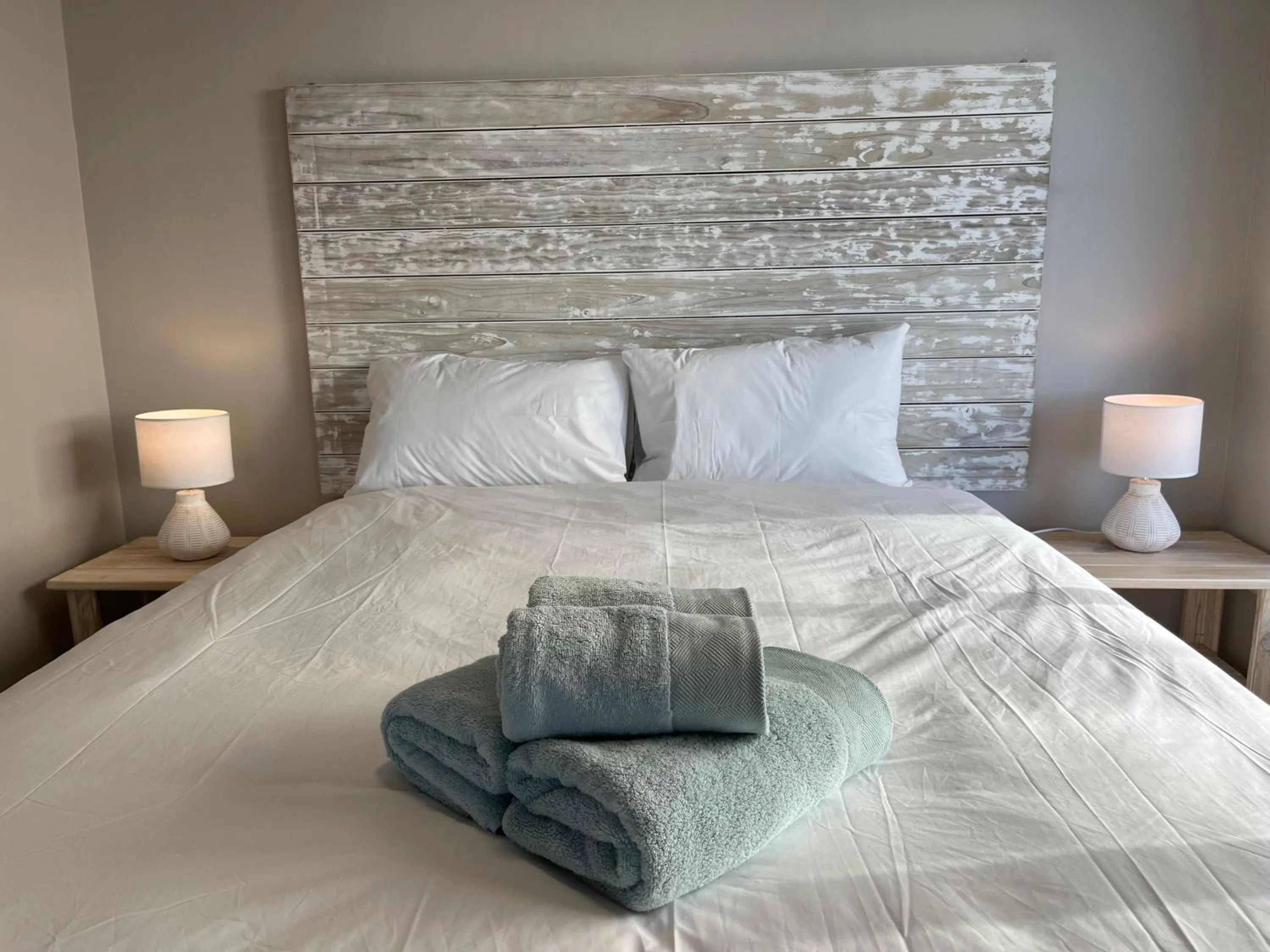 Bed in White Sands Self-catering units