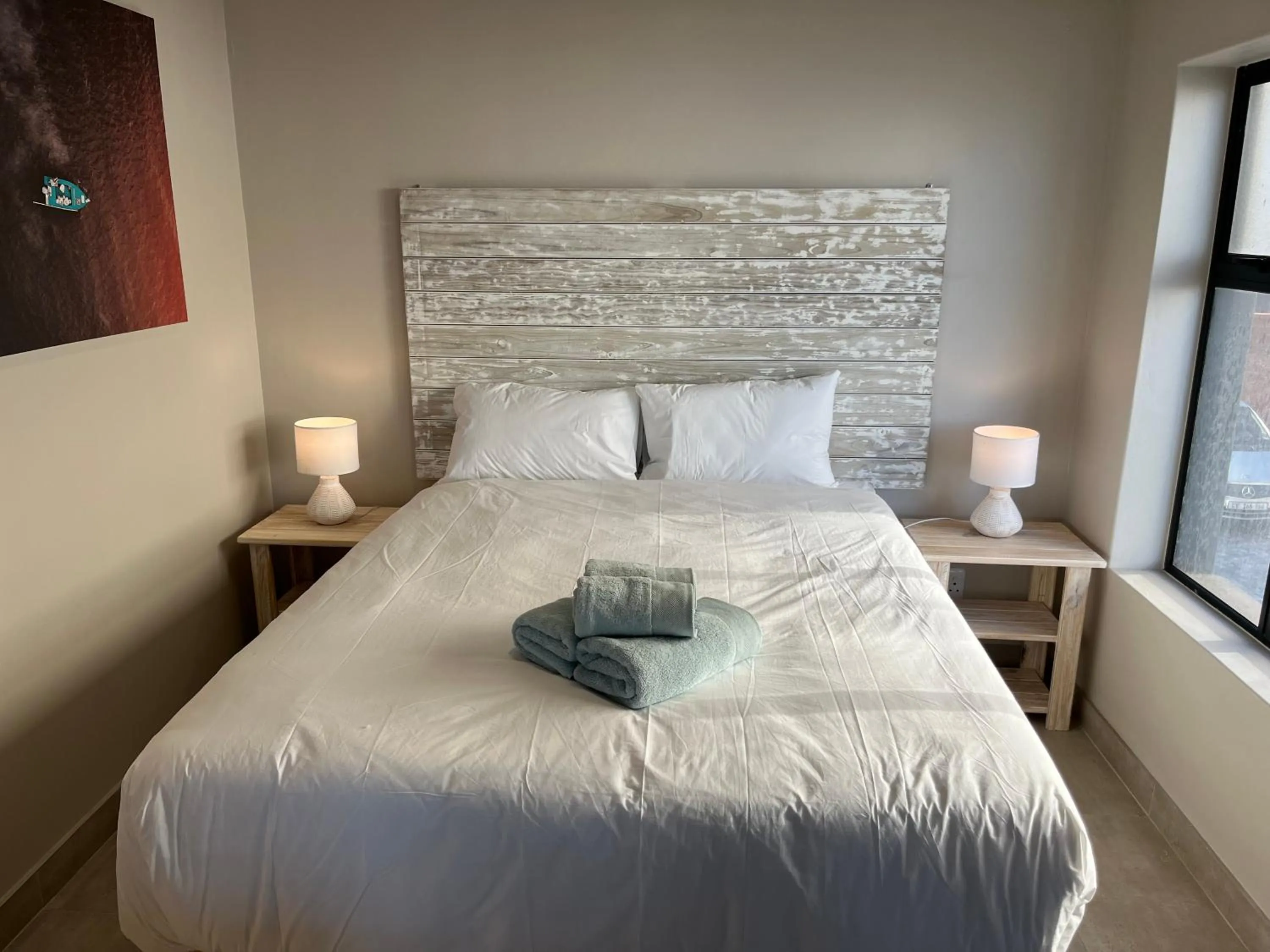 Bed in White Sands Self-catering units