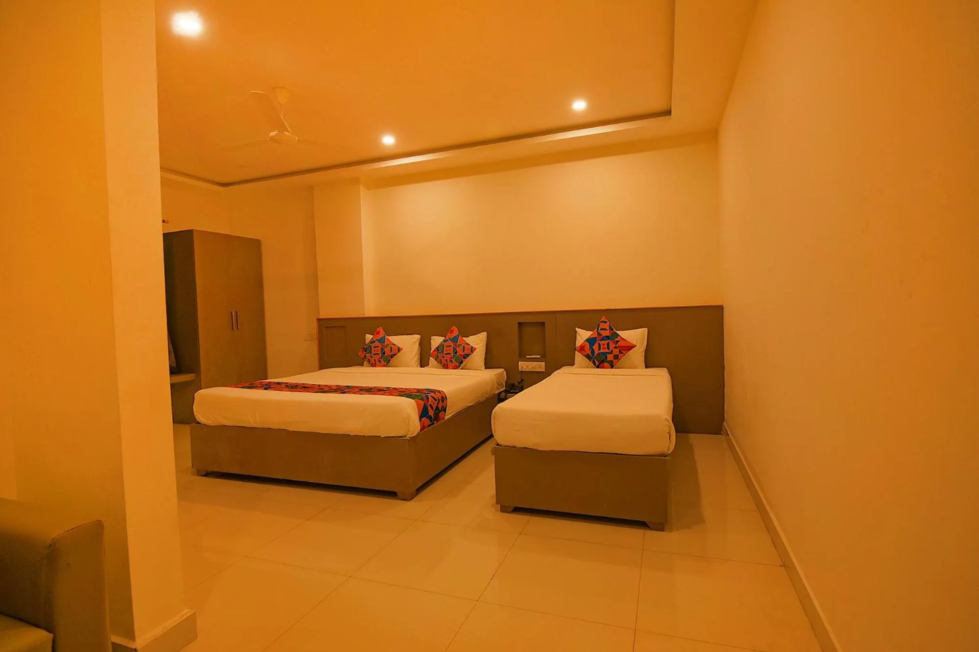 View (from property/room), Bed in FabHotel Champion Gateway - Yelahanka