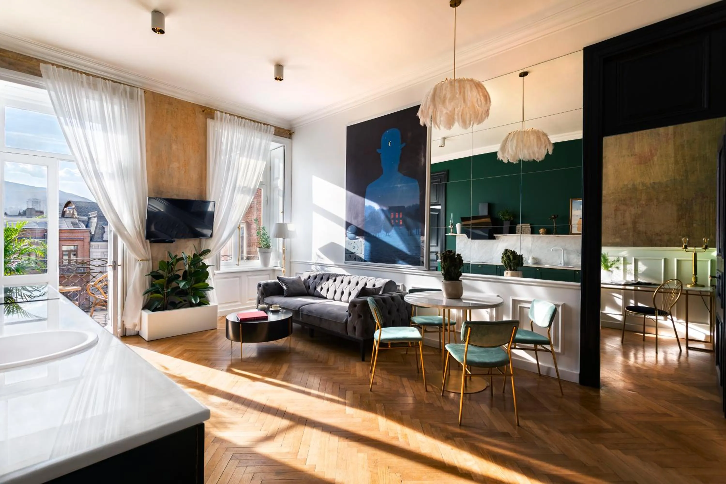 Living room, Bed in Unfound Door - Design Hotel