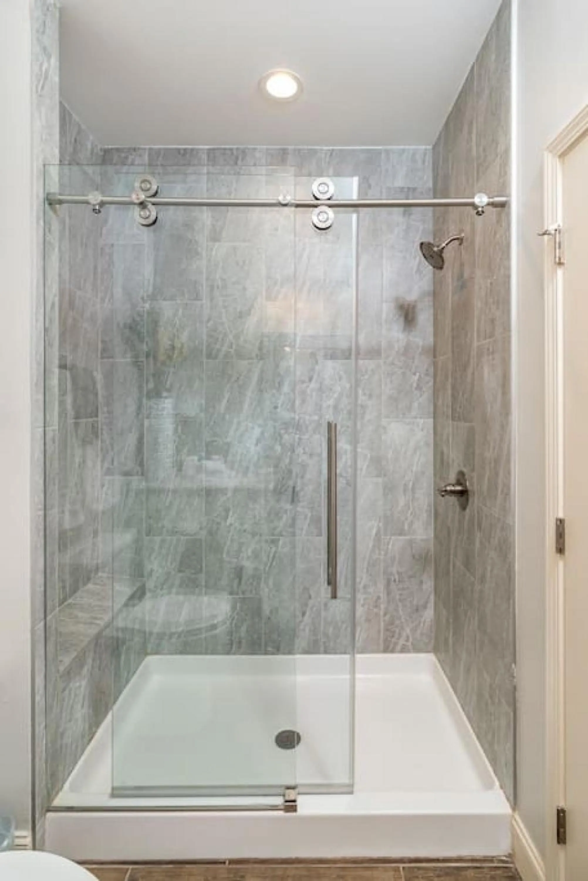 Shower in Elegant Cades Cove Condo with Community Pool