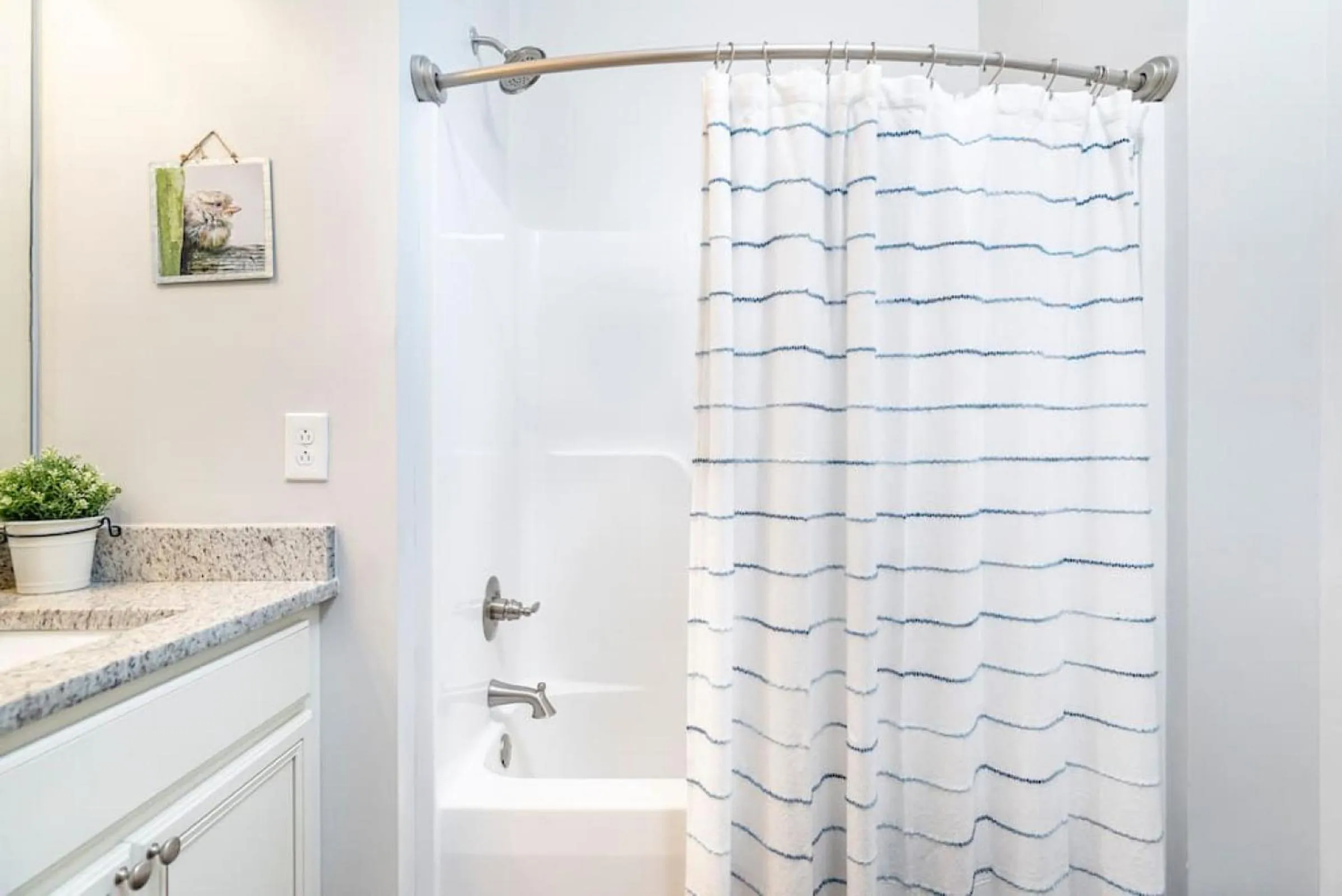 Shower in Elegant Cades Cove Condo with Community Pool