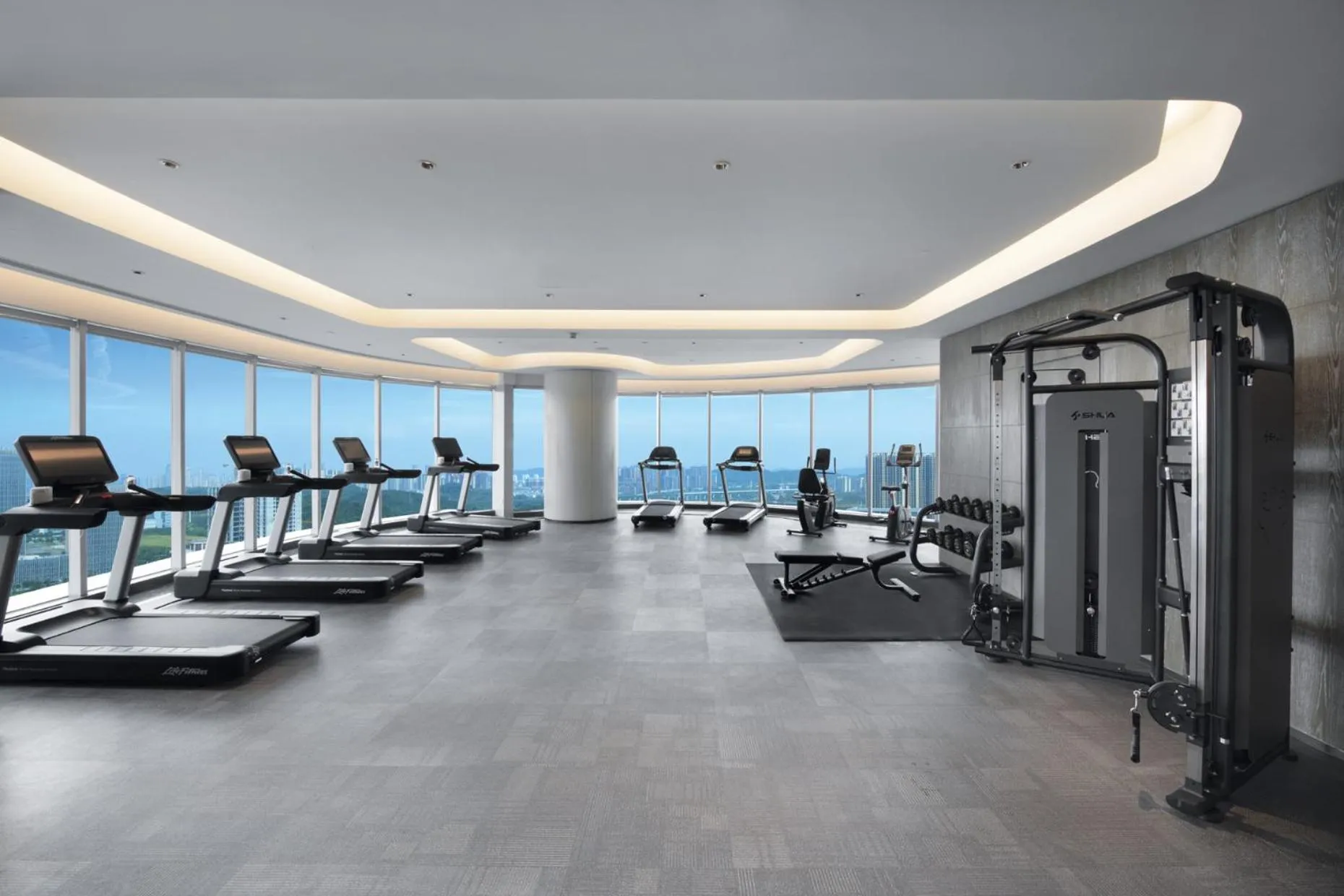 Fitness centre/facilities in Crowne Plaza Wuhan Optics Valley by IHG