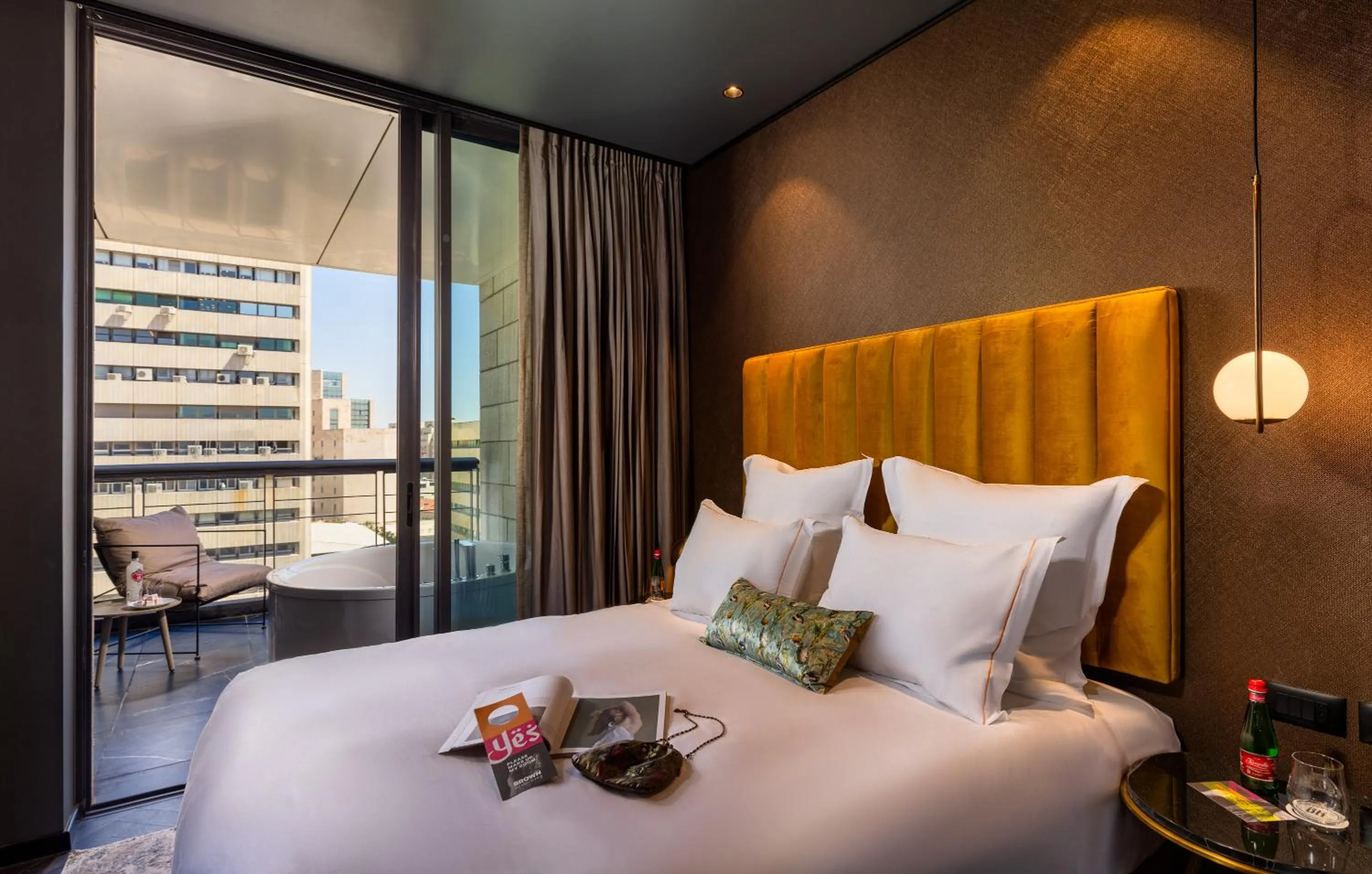 Bedroom, Bed in Brown Machne Yehuda