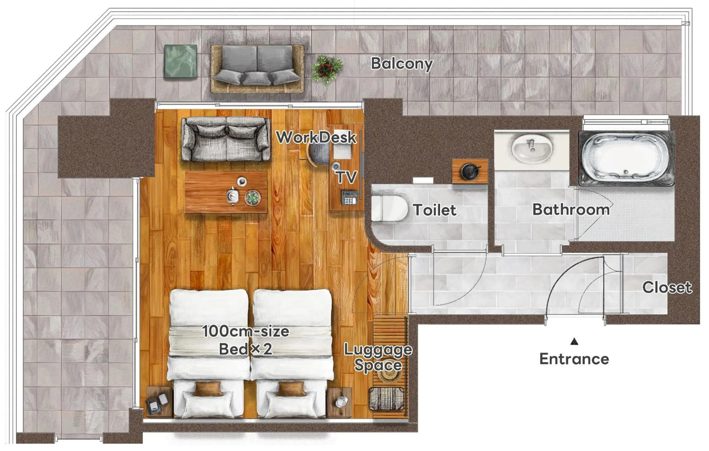Floor plan in PROSTYLE TERRACE NAHA