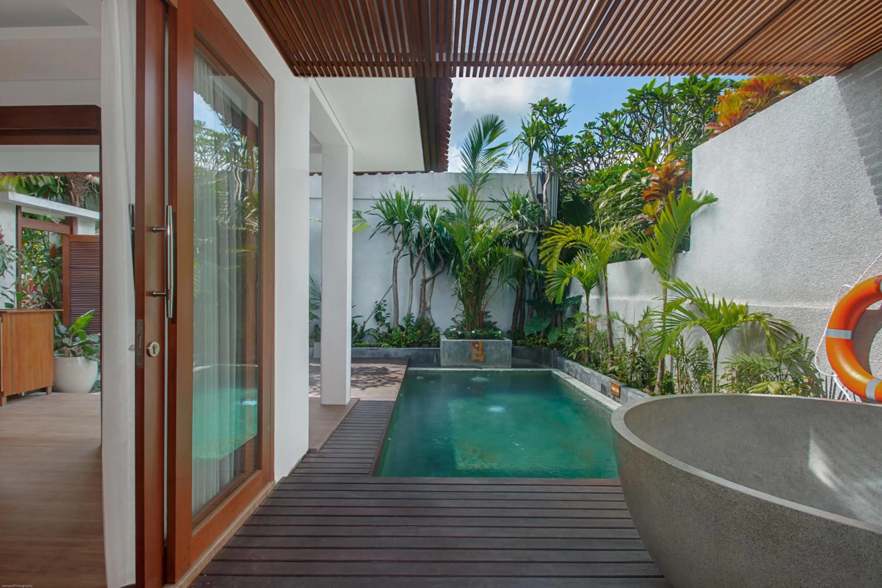 Pool view in Reswaha Villas by GenuineHost