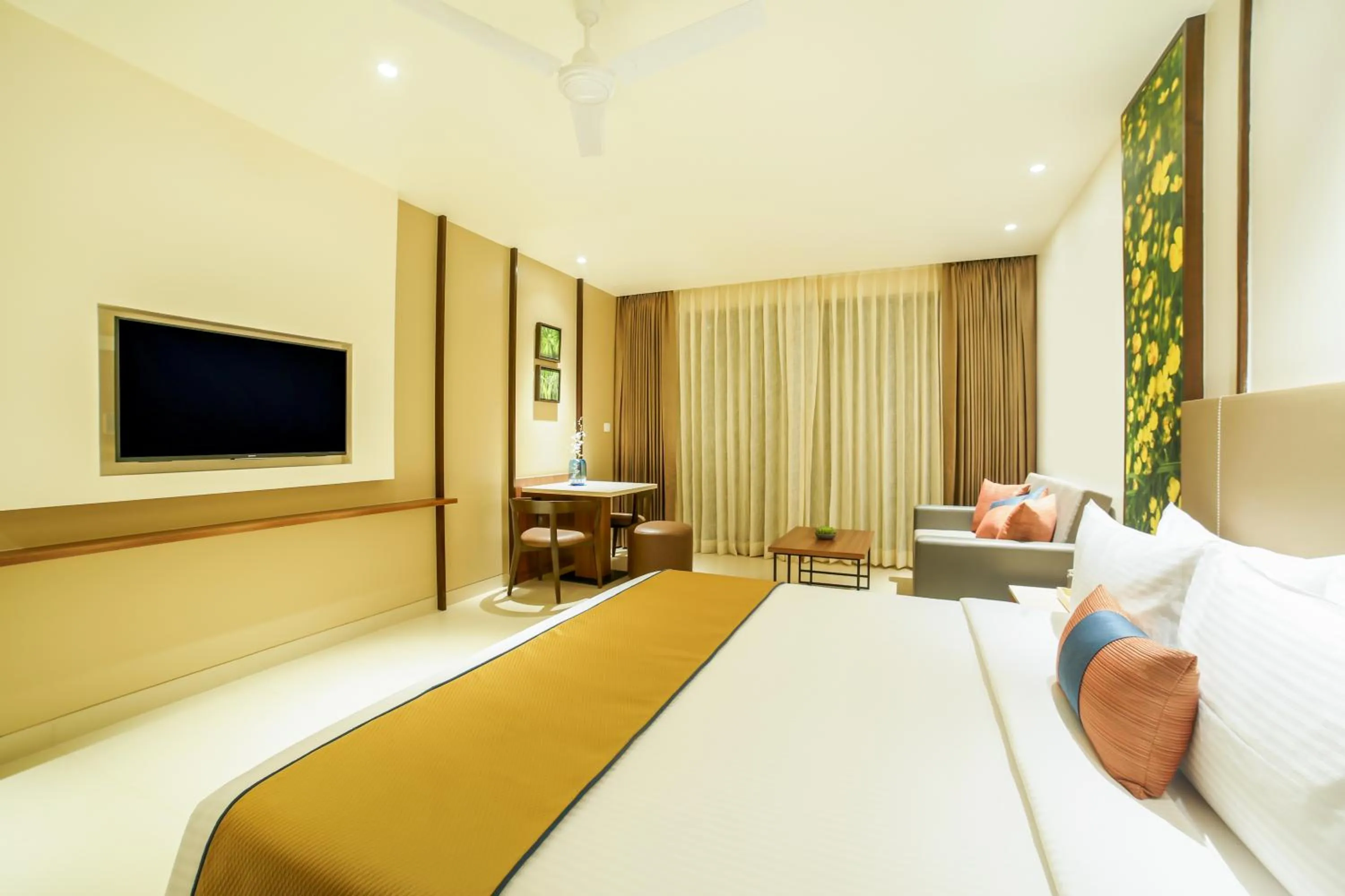 Bed in Club Mahindra Assonora, Goa