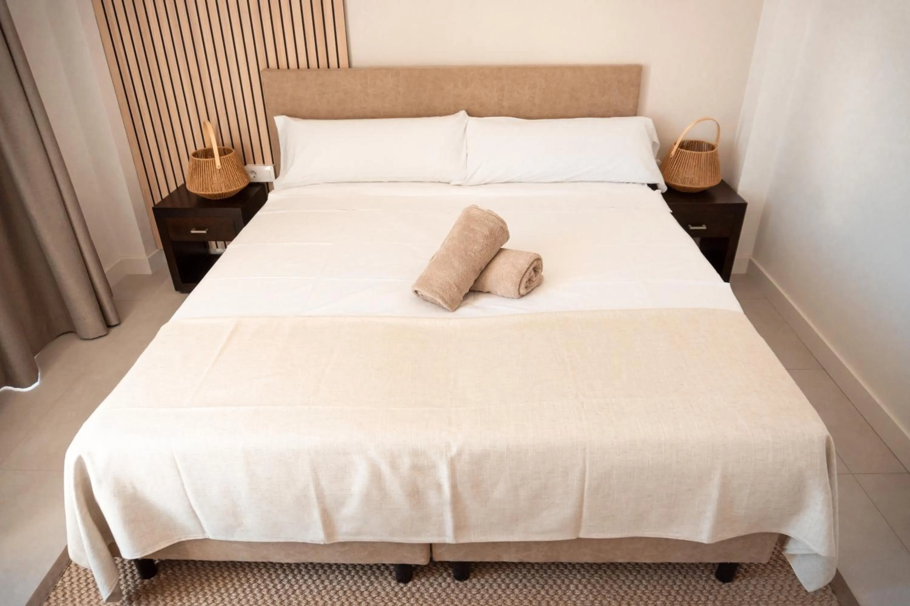 Bedroom, Bed in Portomar Apartments - 4-Star Superior Hotel