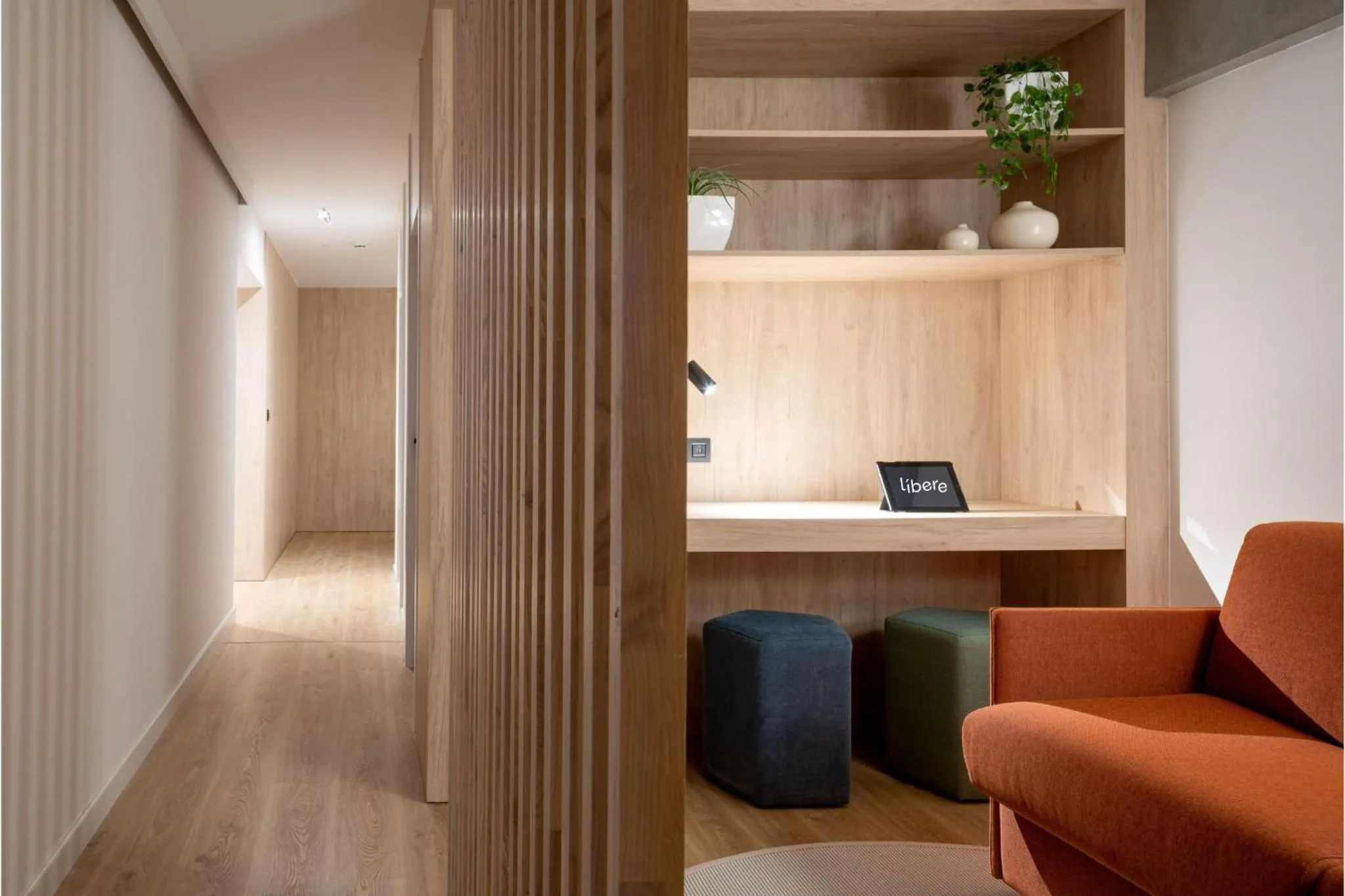Seating area in Líbere Bilbao Museo