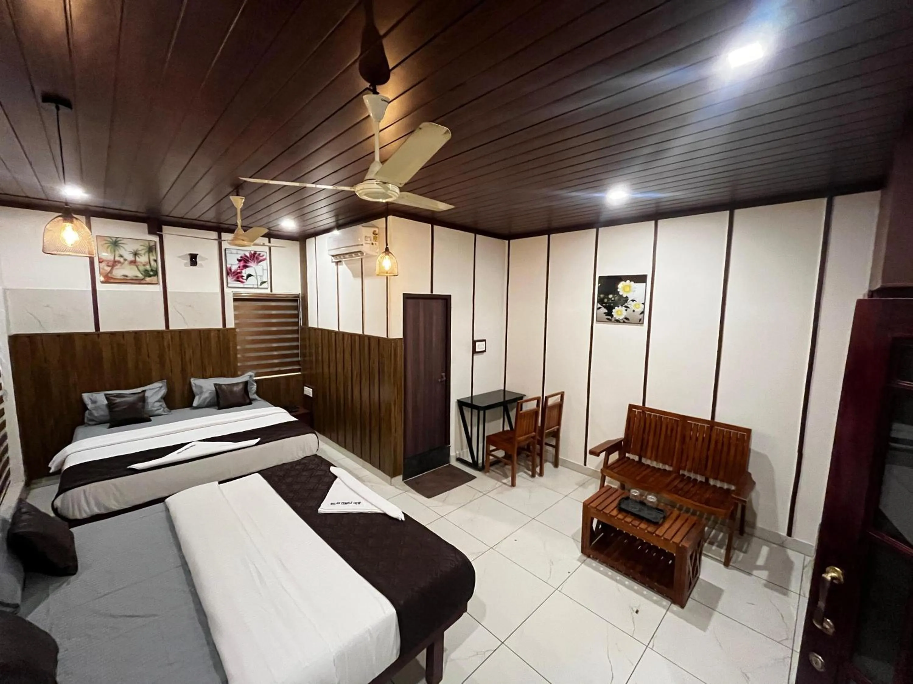 Bed in Velan Temple View