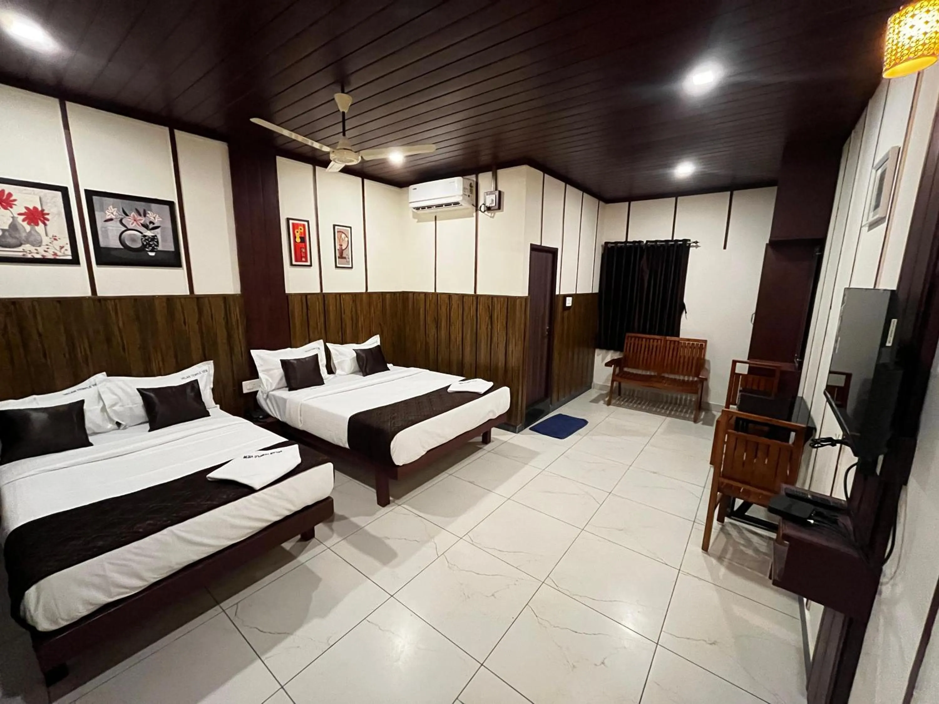 Bed in Velan Temple View