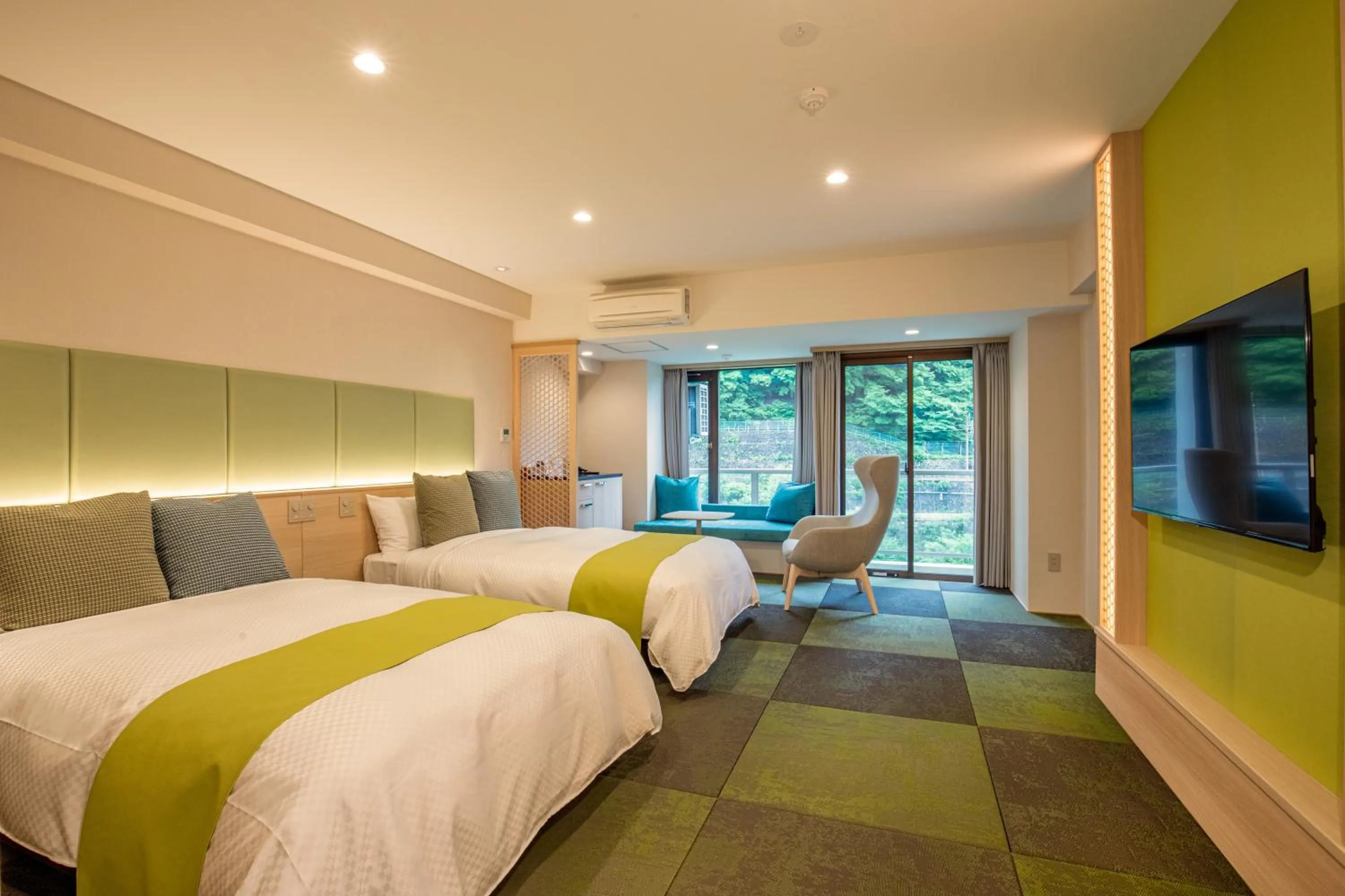 Bed in Kinugawa Onsen Hotel