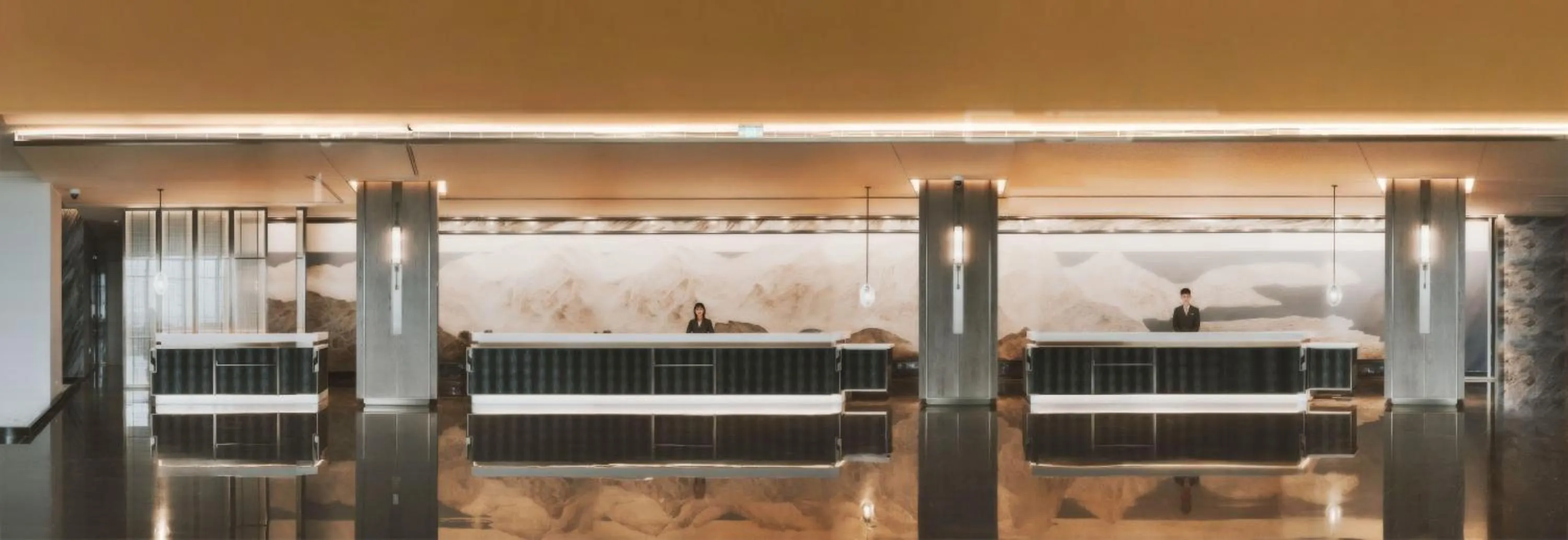 Lobby or reception in Qingdao Haitian Hotel