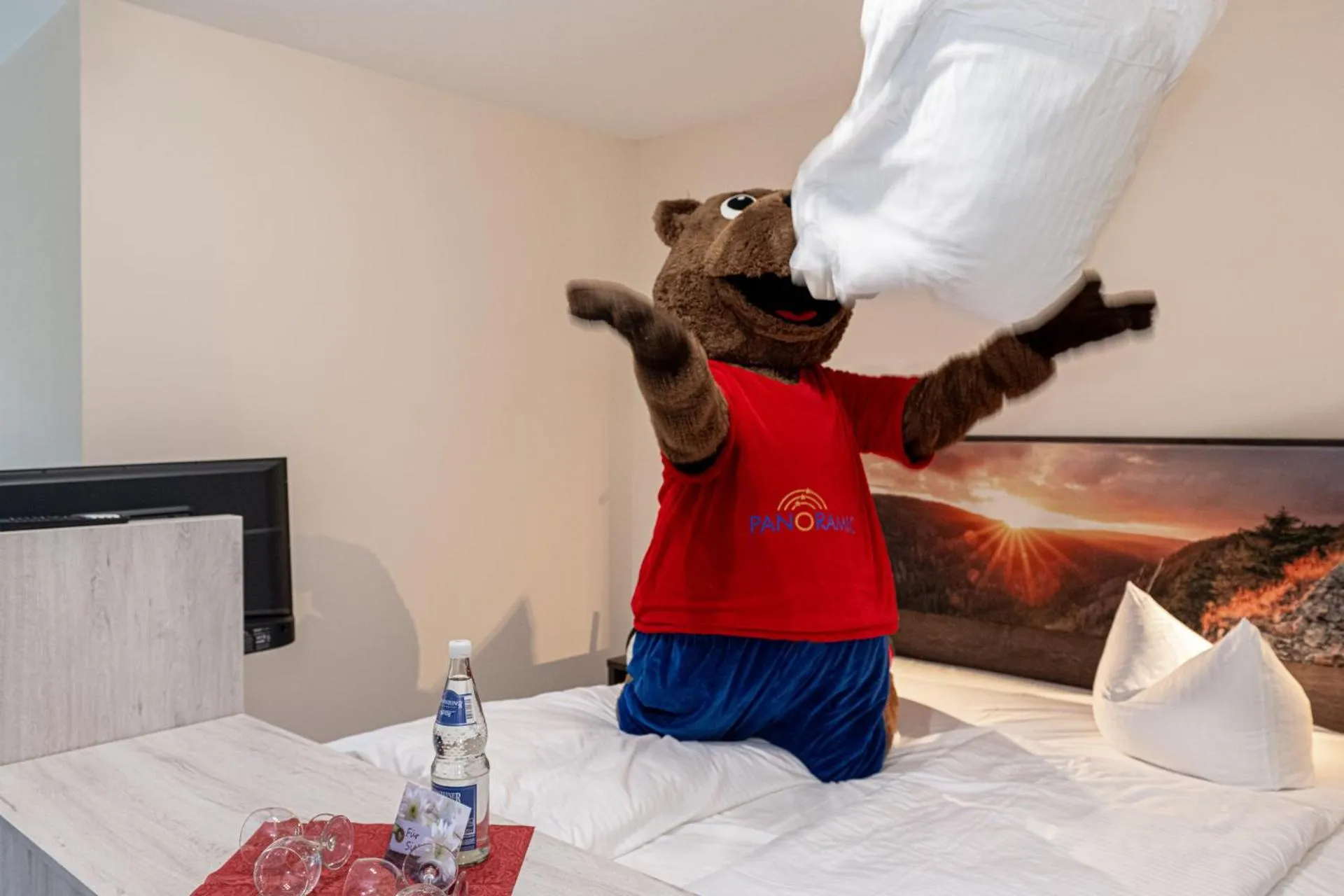 Bed in Familien Apartmenthotel Panoramic