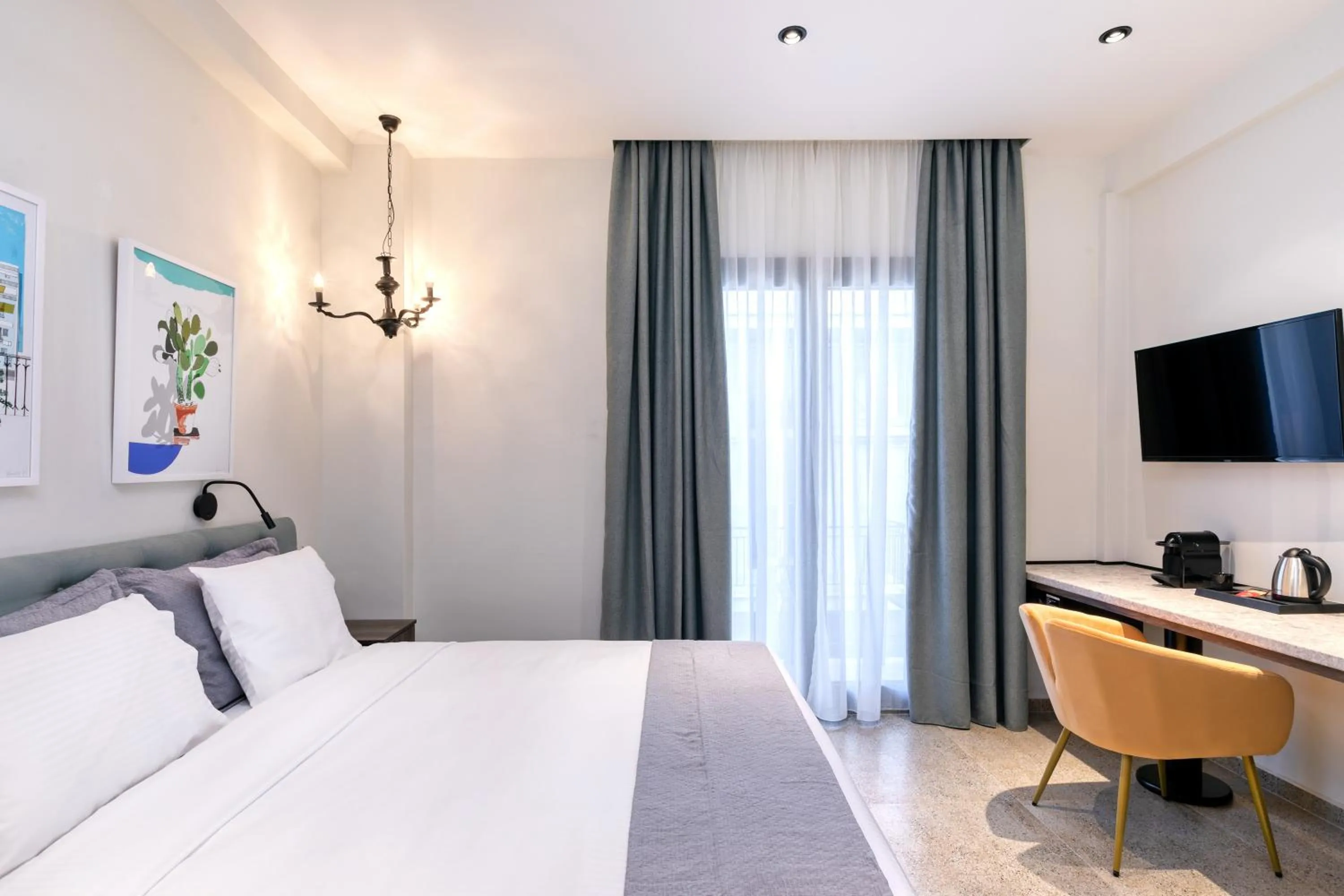 Bed in Athens Ivy Suites