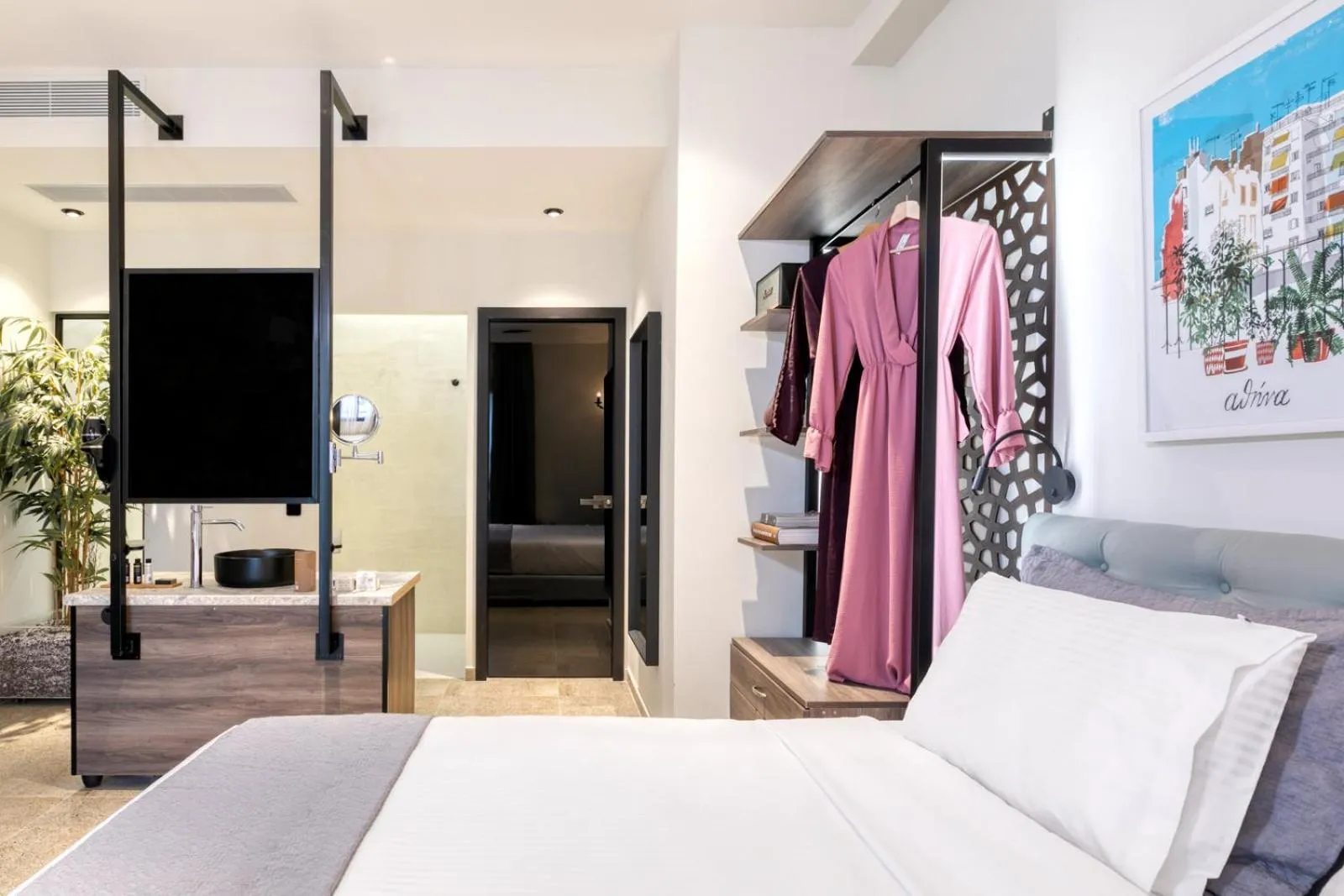 Bed in Athens Ivy Suites